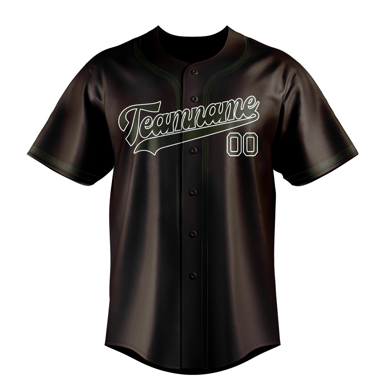 Custom Brown Olive Baseball Jersey
