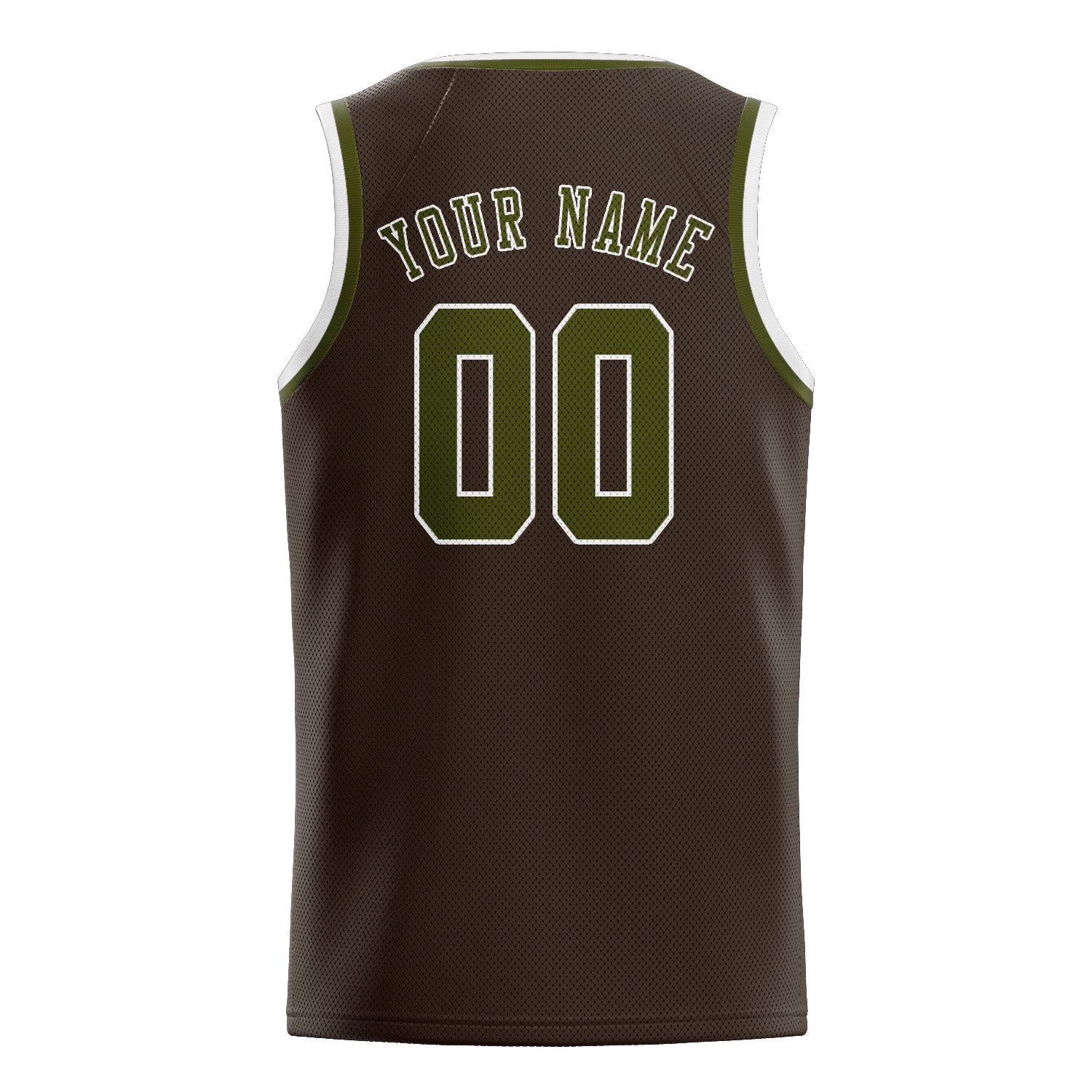 Custom Brown Olive Basketball Jersey
