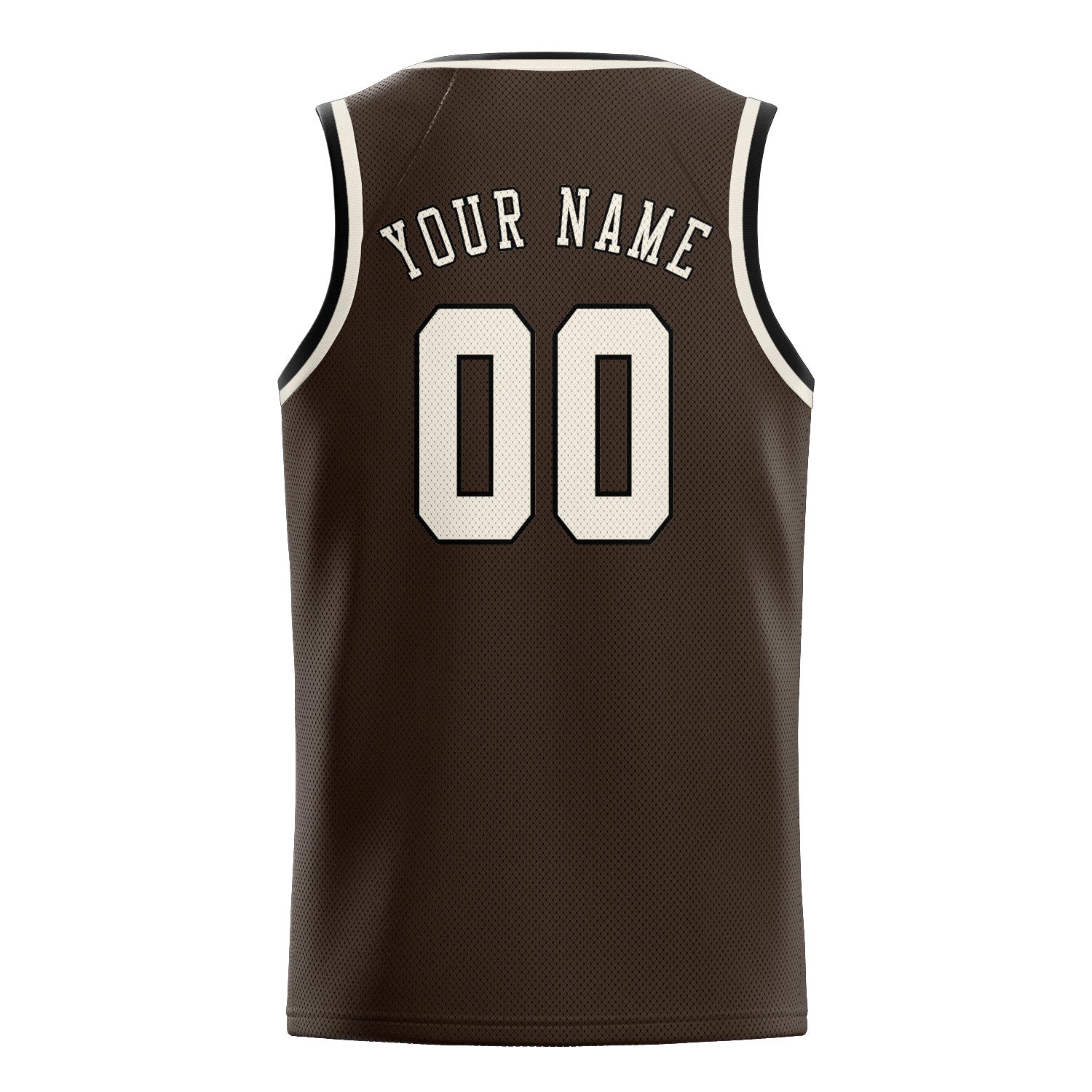 Custom Brown Cream Basketball Jersey