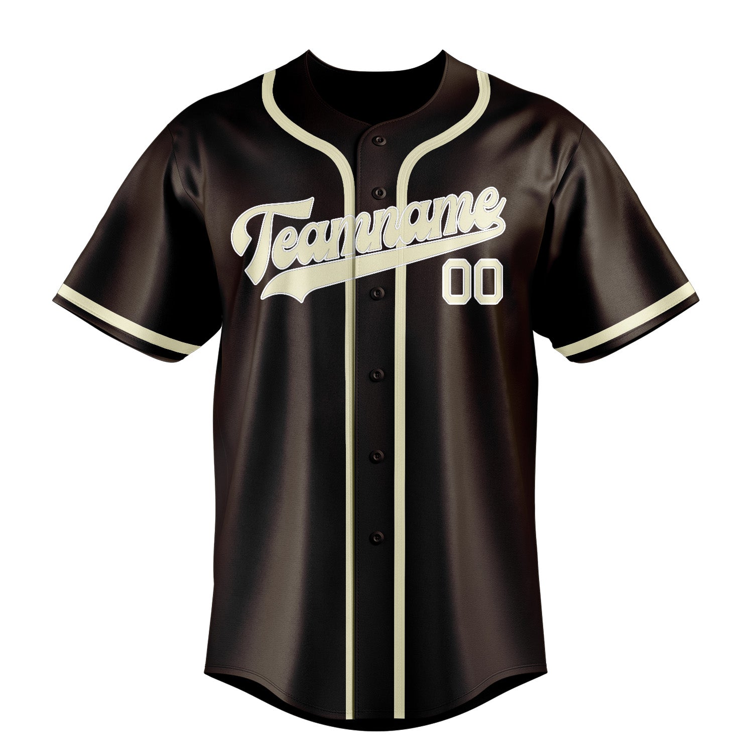 Custom Brown Cream Baseball Jersey
