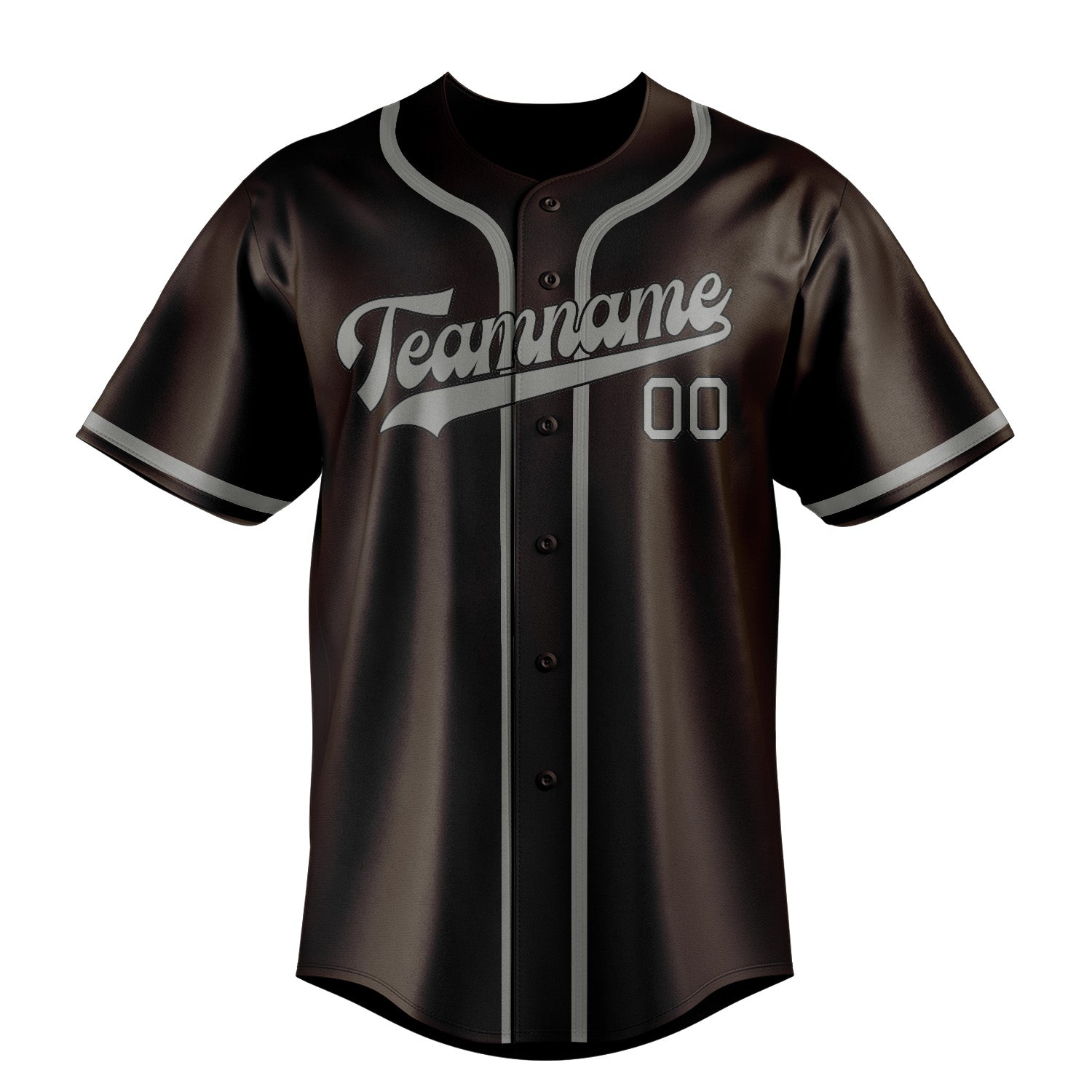 Custom Brown Gray Baseball Jersey