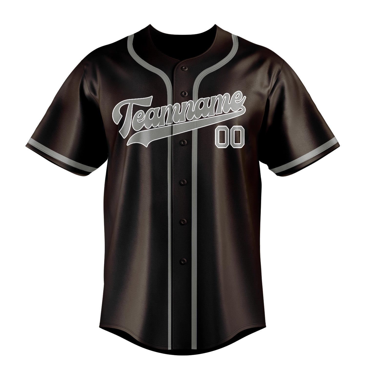 Custom Brown Gray Baseball Jersey