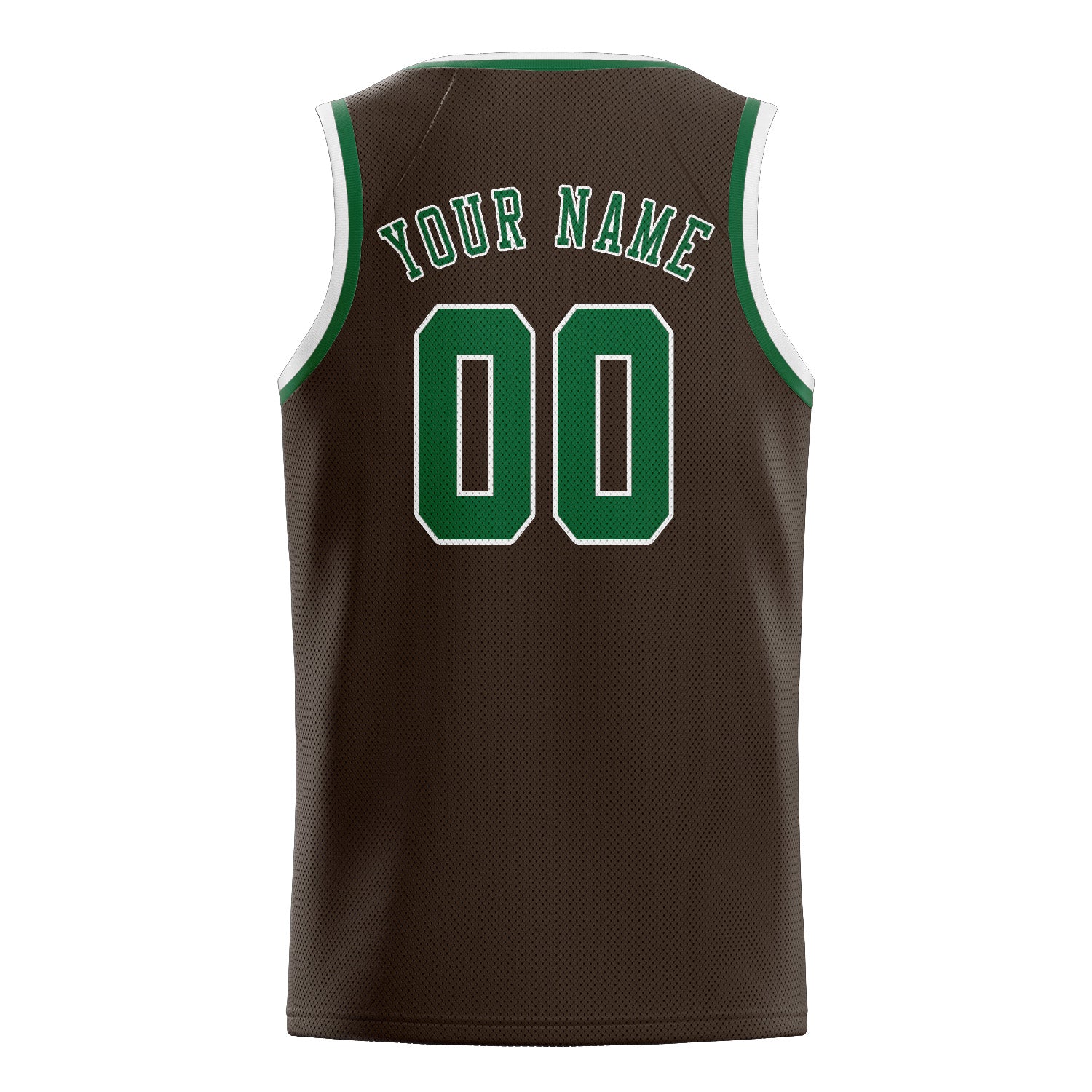 Custom Brown Green Basketball Jersey