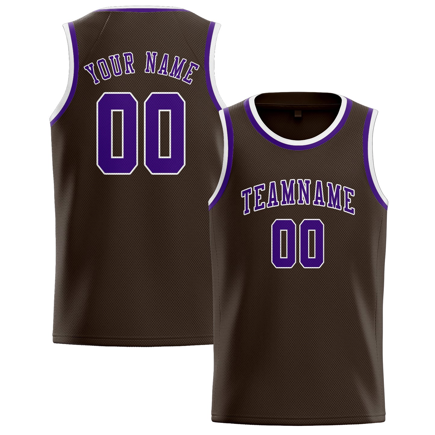 Custom Brown Purple Basketball Jersey