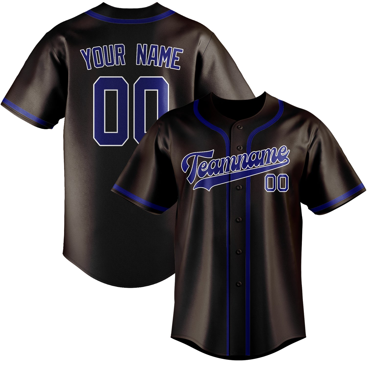 Custom Brown Sky Blue Baseball Jersey