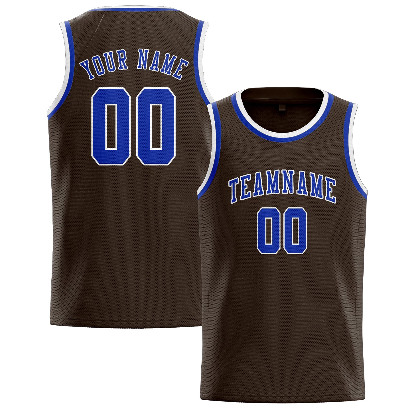 Custom Brown Sky Blue Basketball Jersey