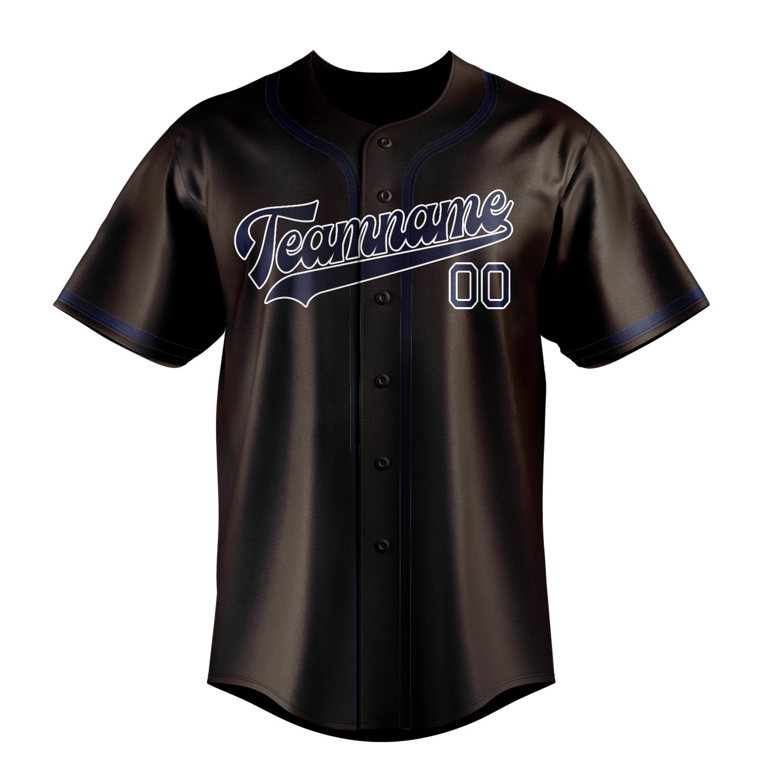 Custom Brown Blue Baseball Jersey
