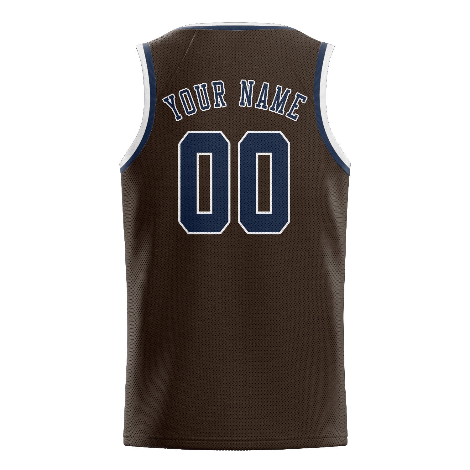 Custom Brown Blue Basketball Jersey