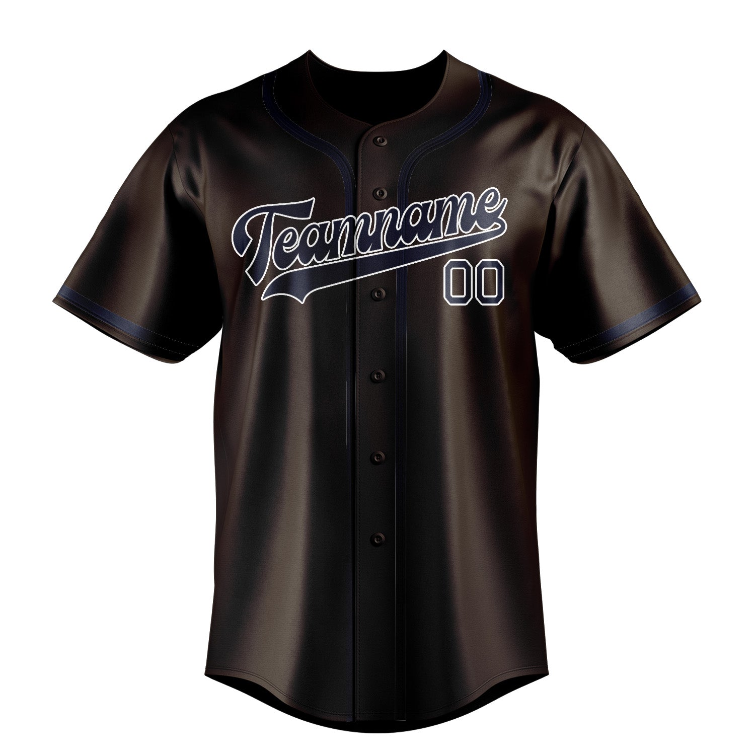 Custom Brown Navy Baseball Jersey