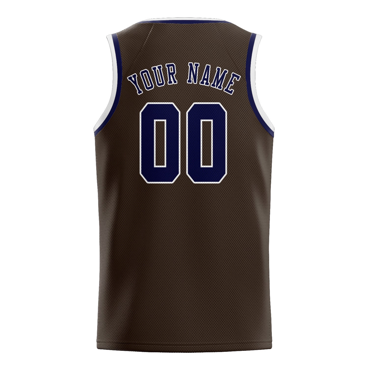 Custom Brown Navy Basketball Jersey