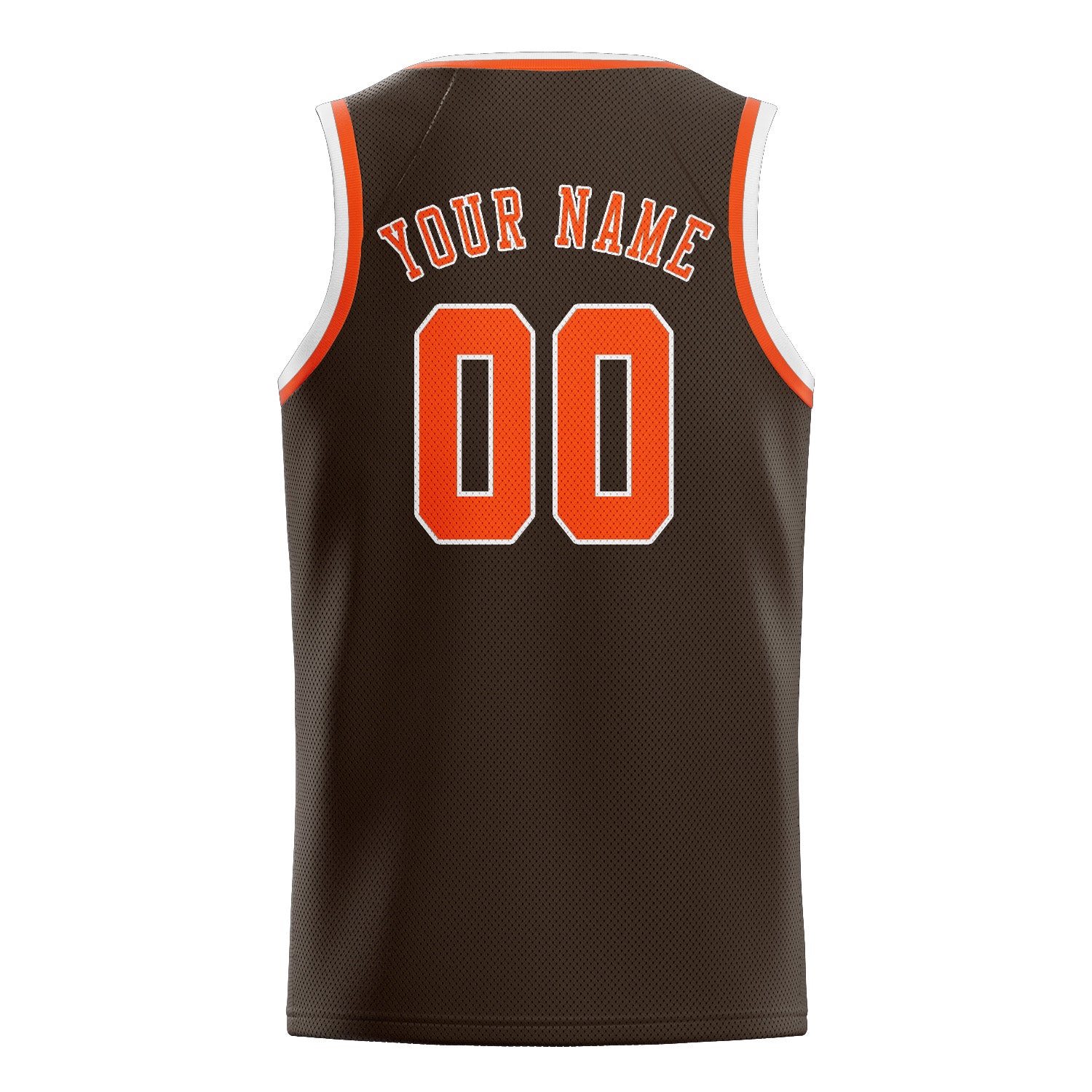 Custom Brown Orange Red Basketball Jersey
