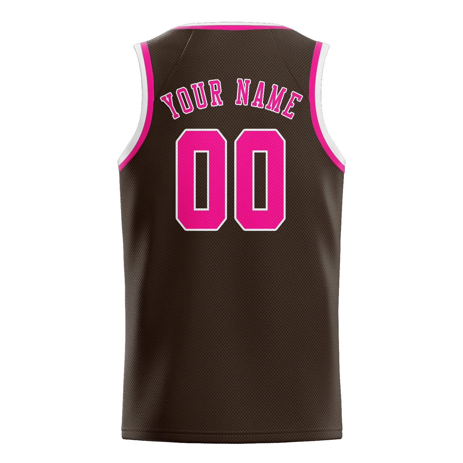 Custom Brown Pink Basketball Jersey