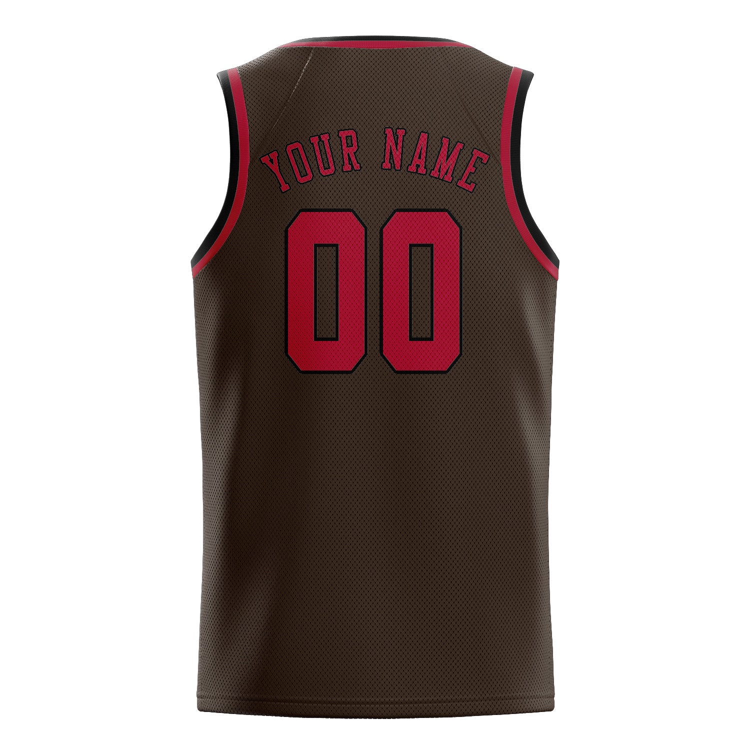 Custom Brown Red Basketball Jersey