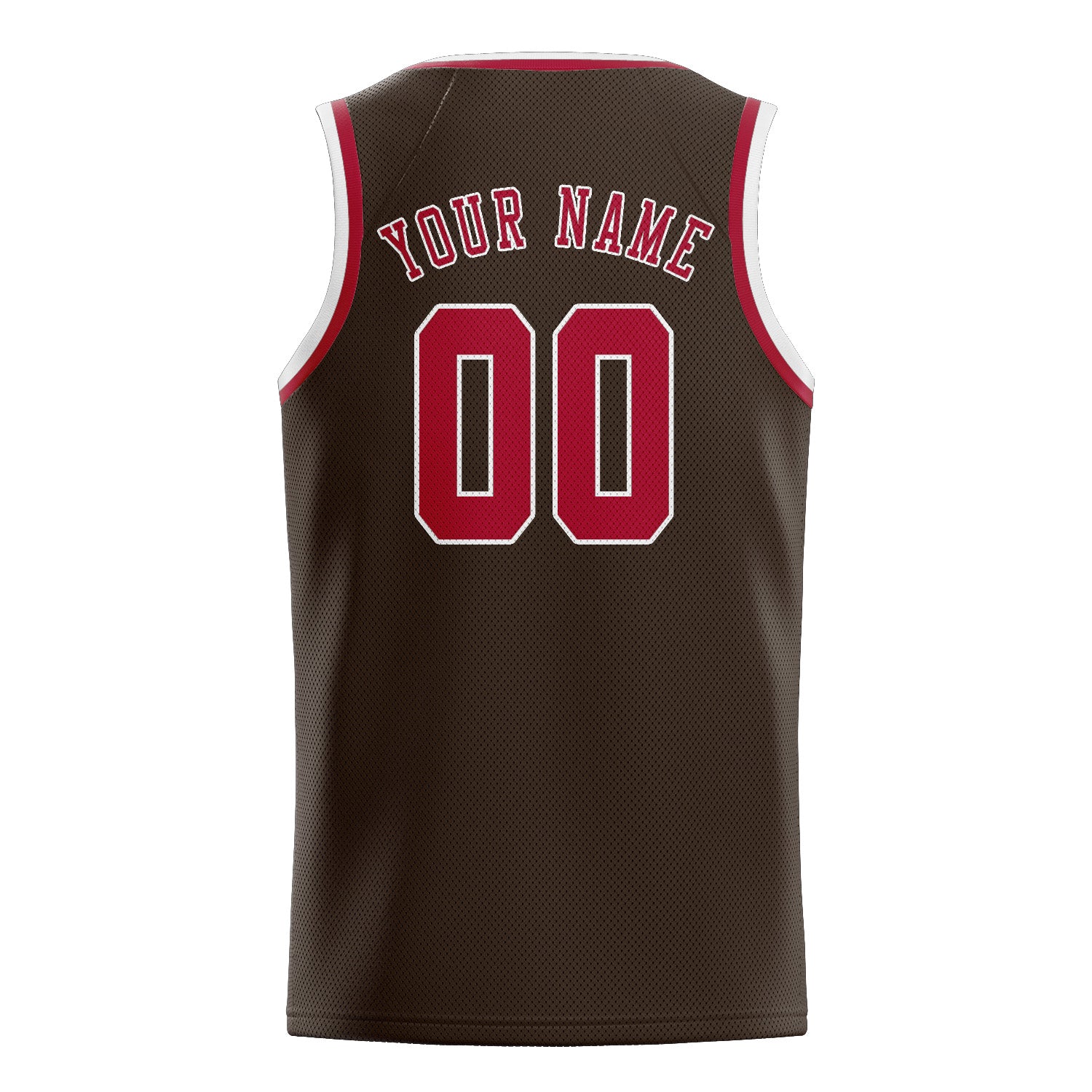 Custom Brown Red Basketball Jersey