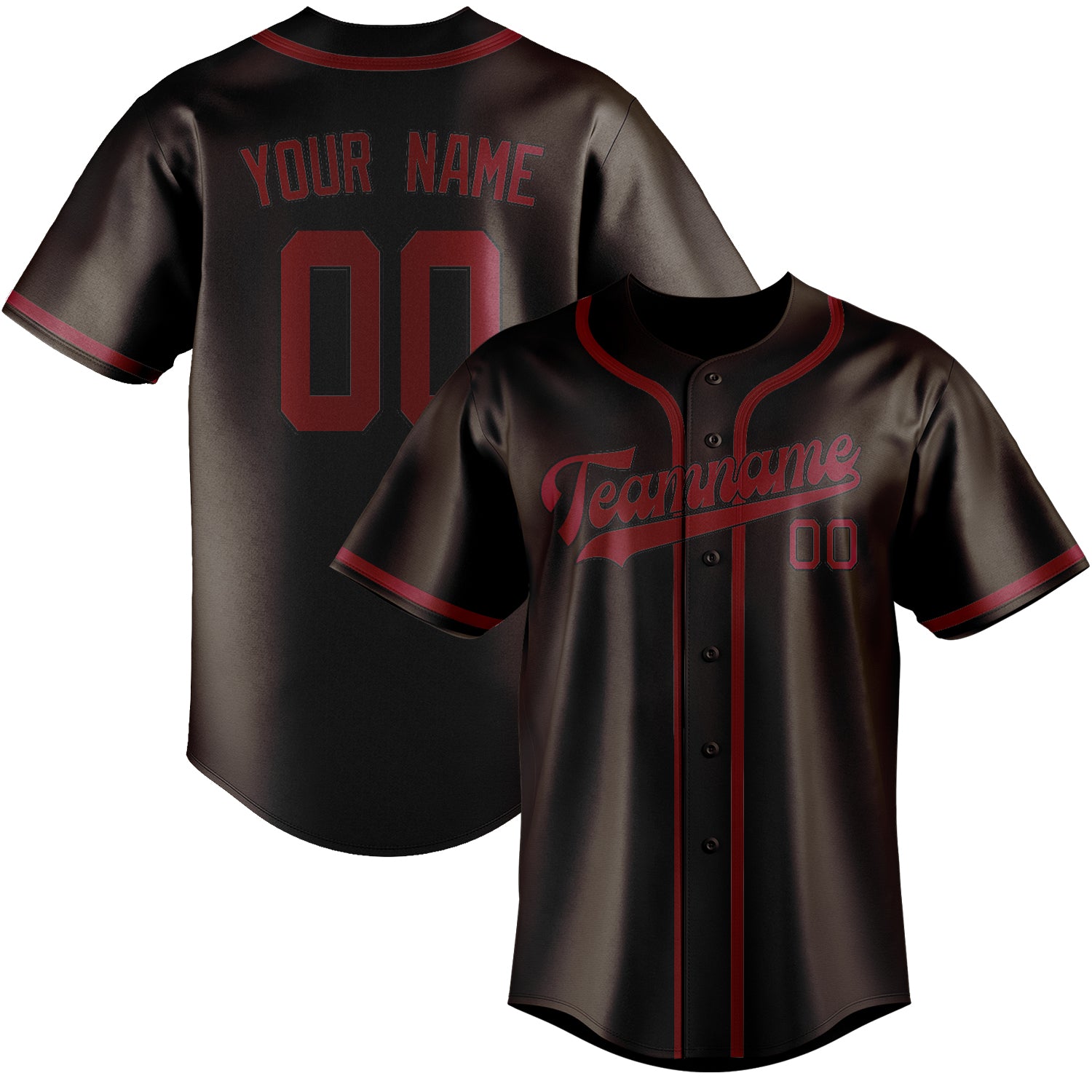 Custom Brown Crimson Red Baseball Jersey