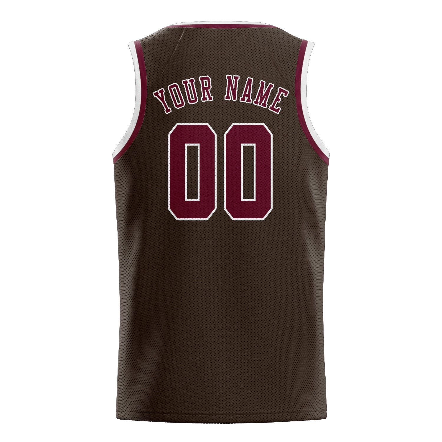 Custom Brown Crimson Red Basketball Jersey