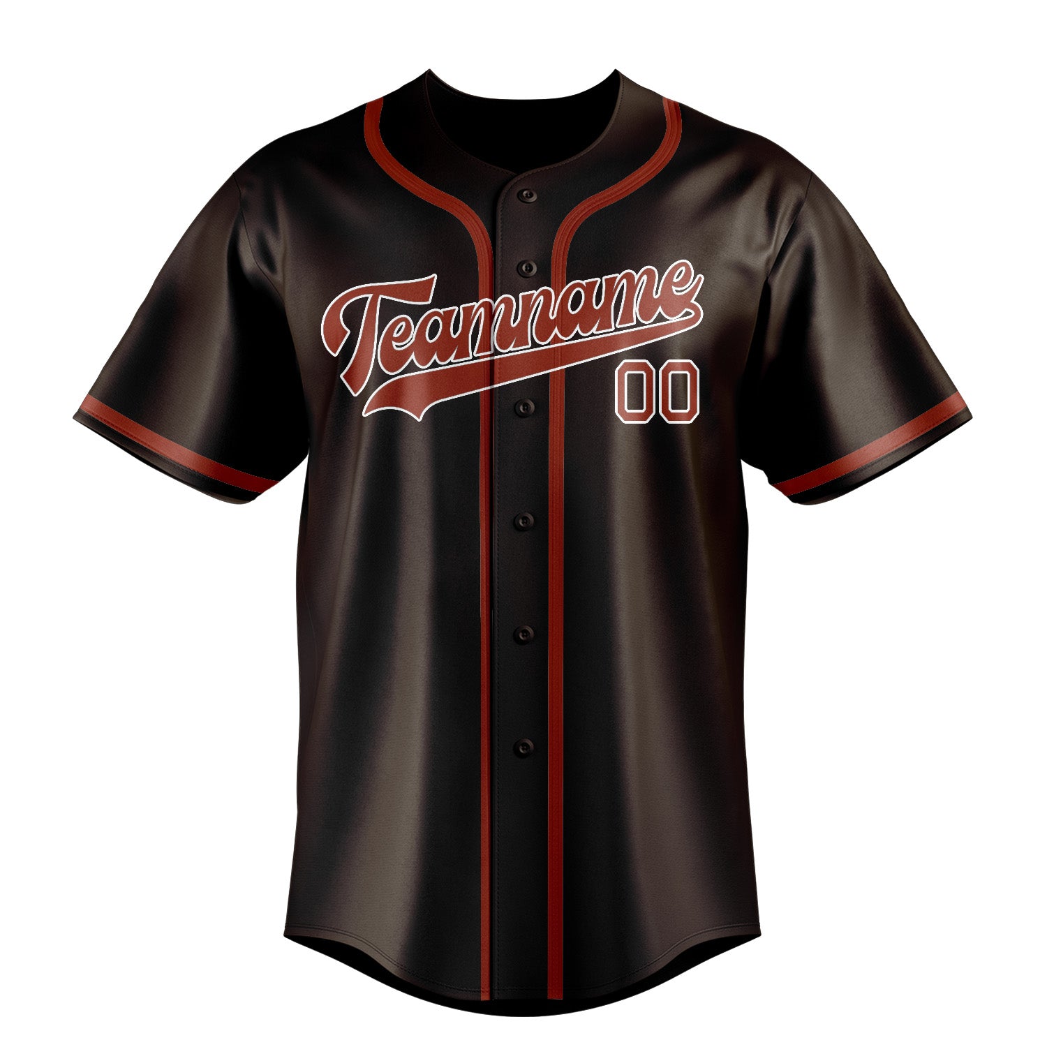 Custom Brown Coral Red Baseball Jersey
