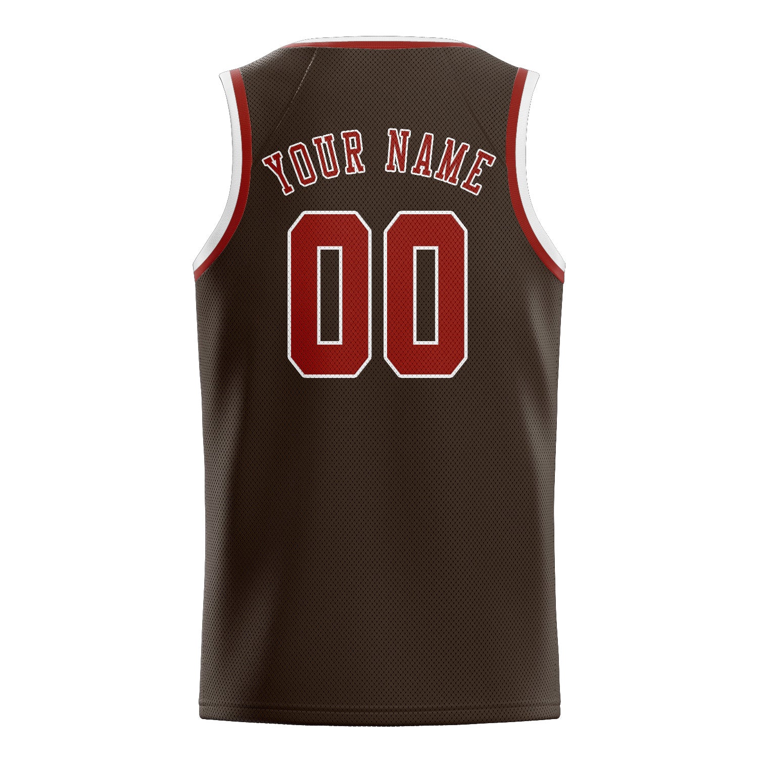 Custom Brown Coral Red Basketball Jersey