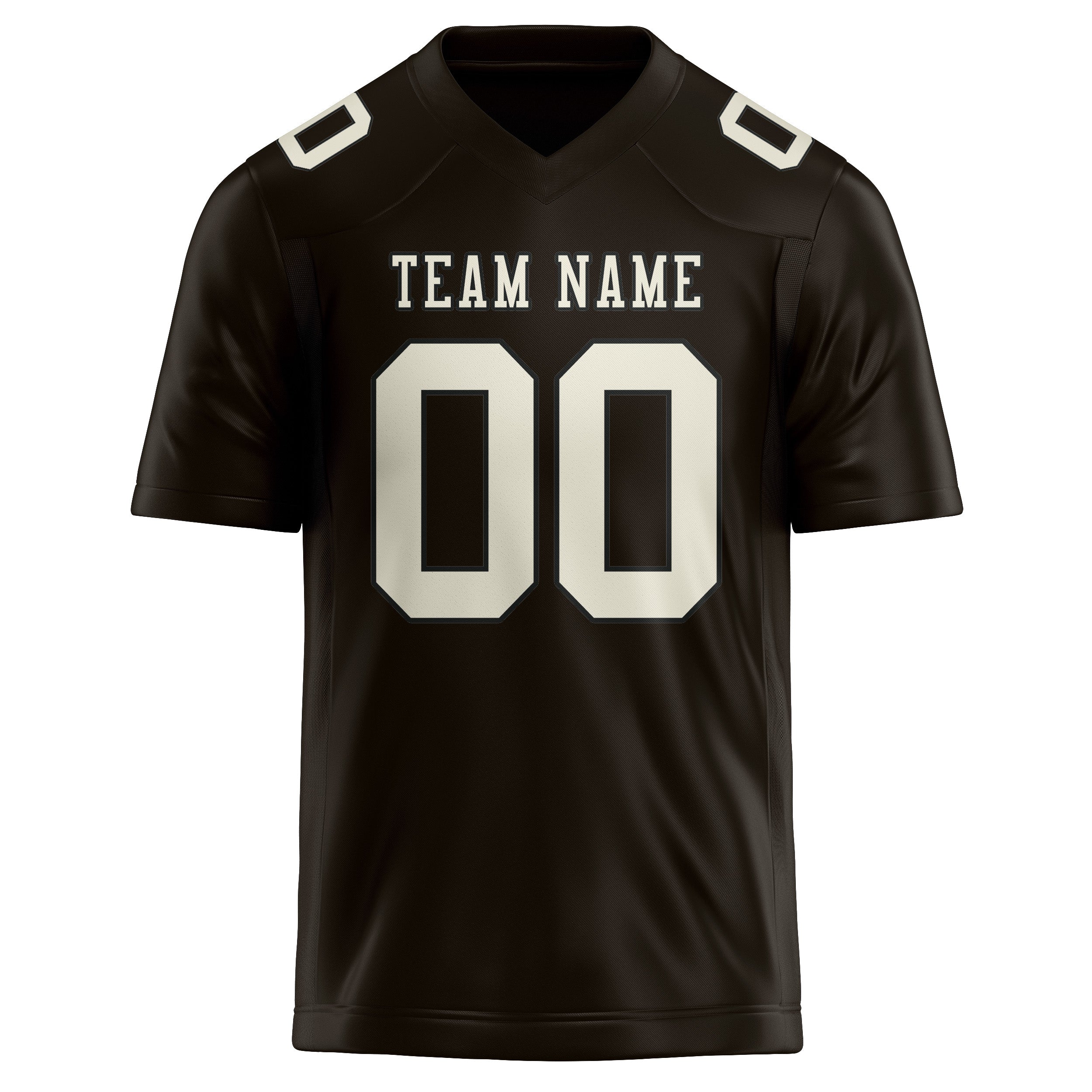 Custom Brown Cream Football Jersey