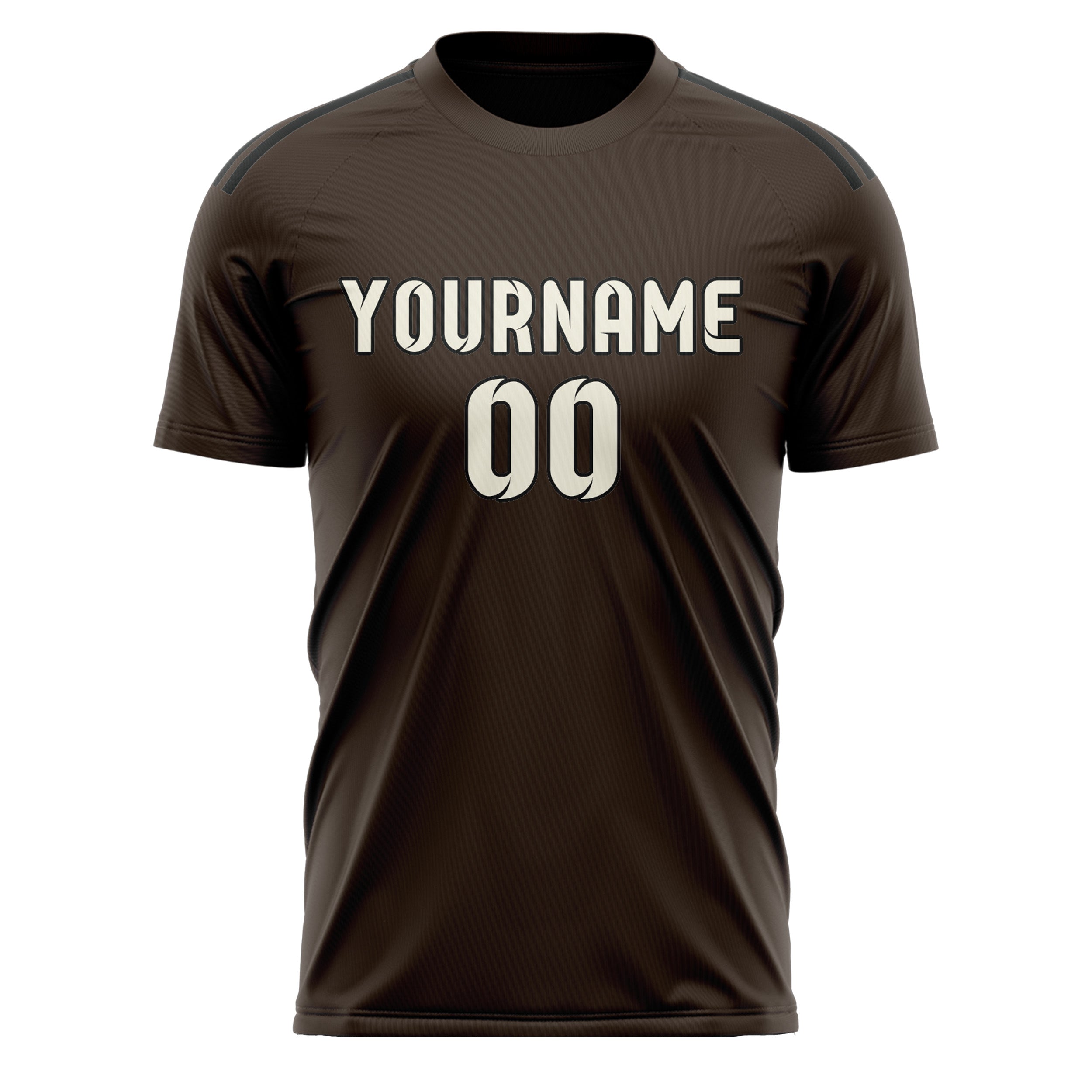 Custom Brown Cream Soccer Jersey