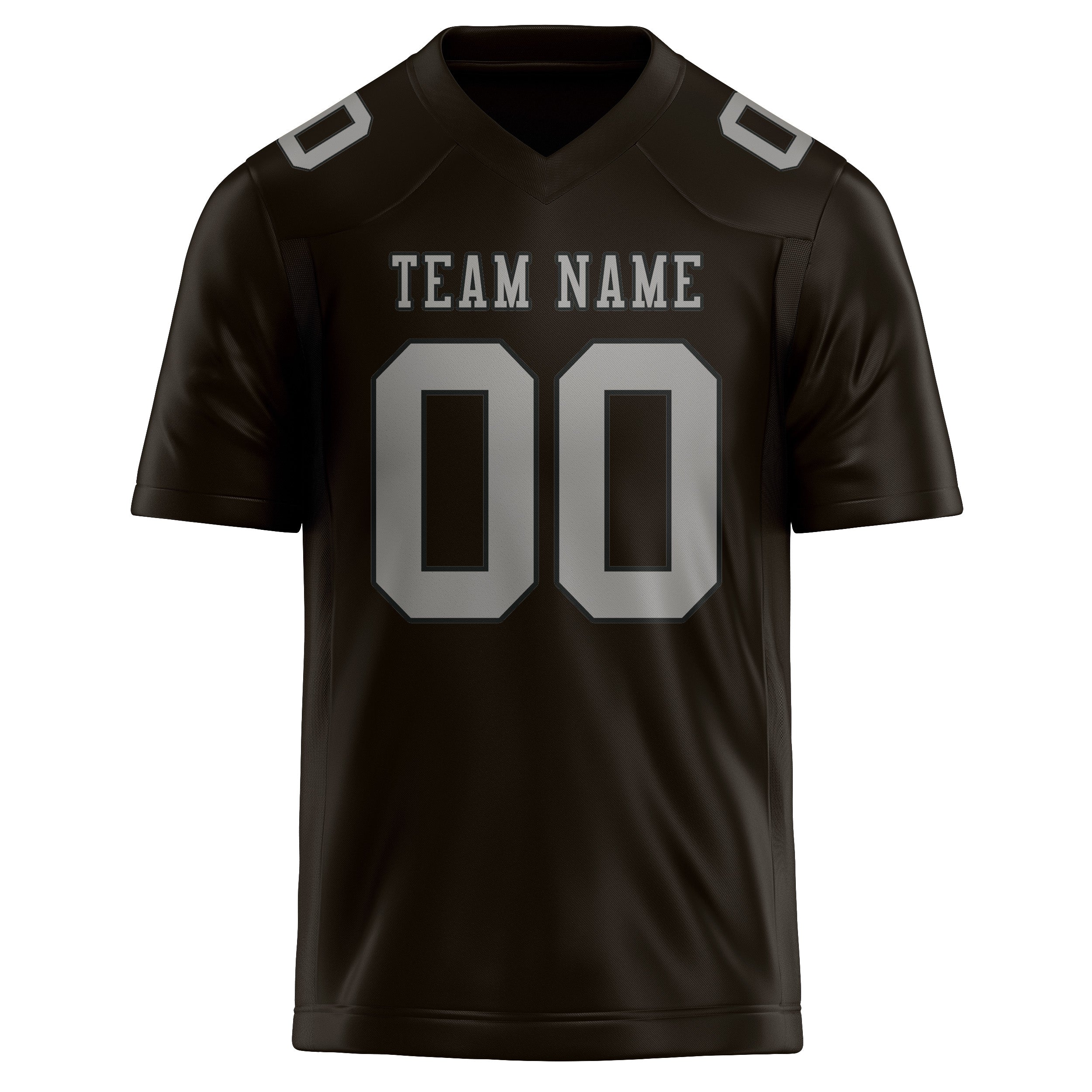 Custom Brown Gray Football Jersey