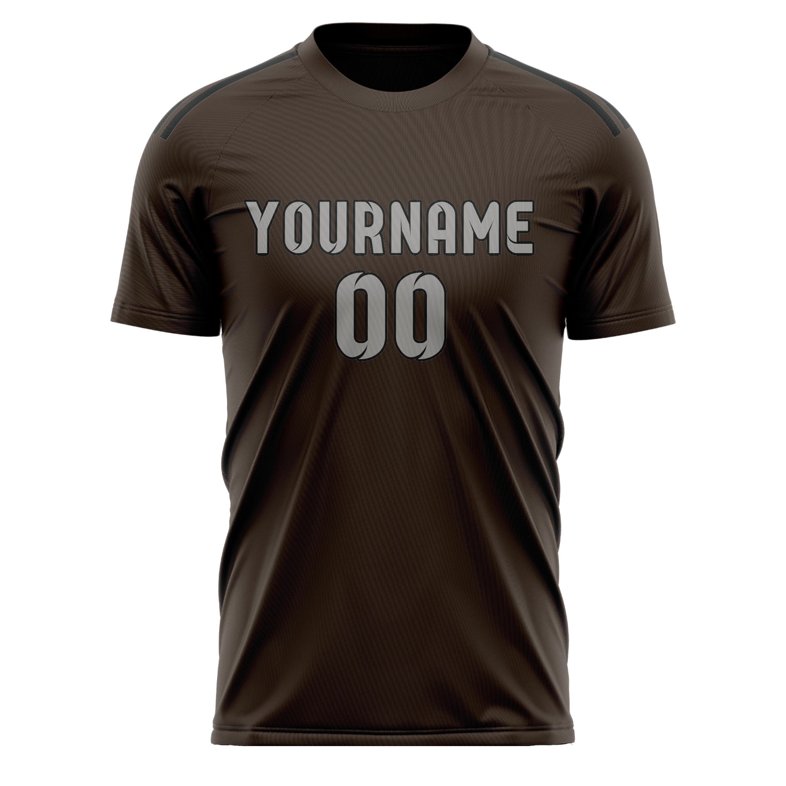 Custom Brown Gray Soccer Jersey
