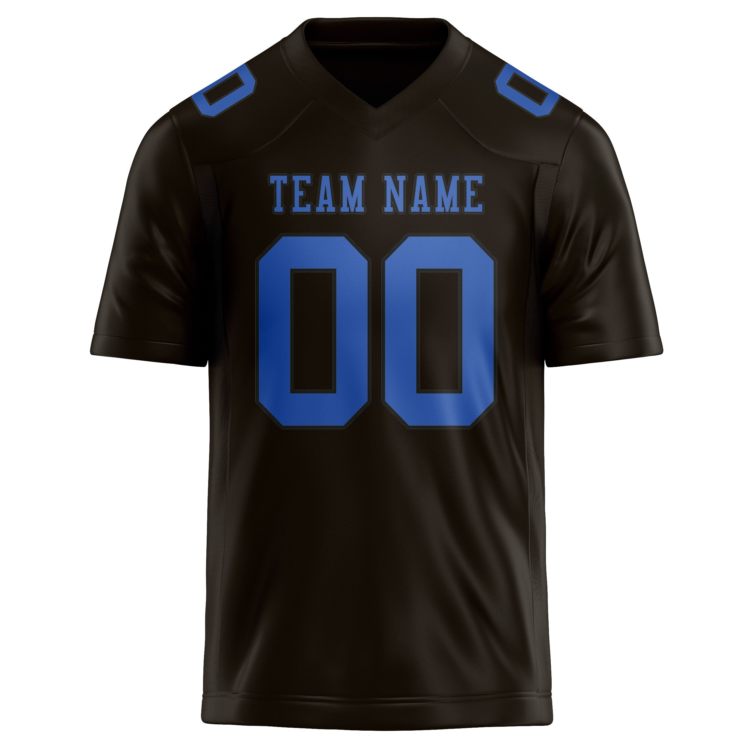 Custom Brown Sky Blue Football Jersey