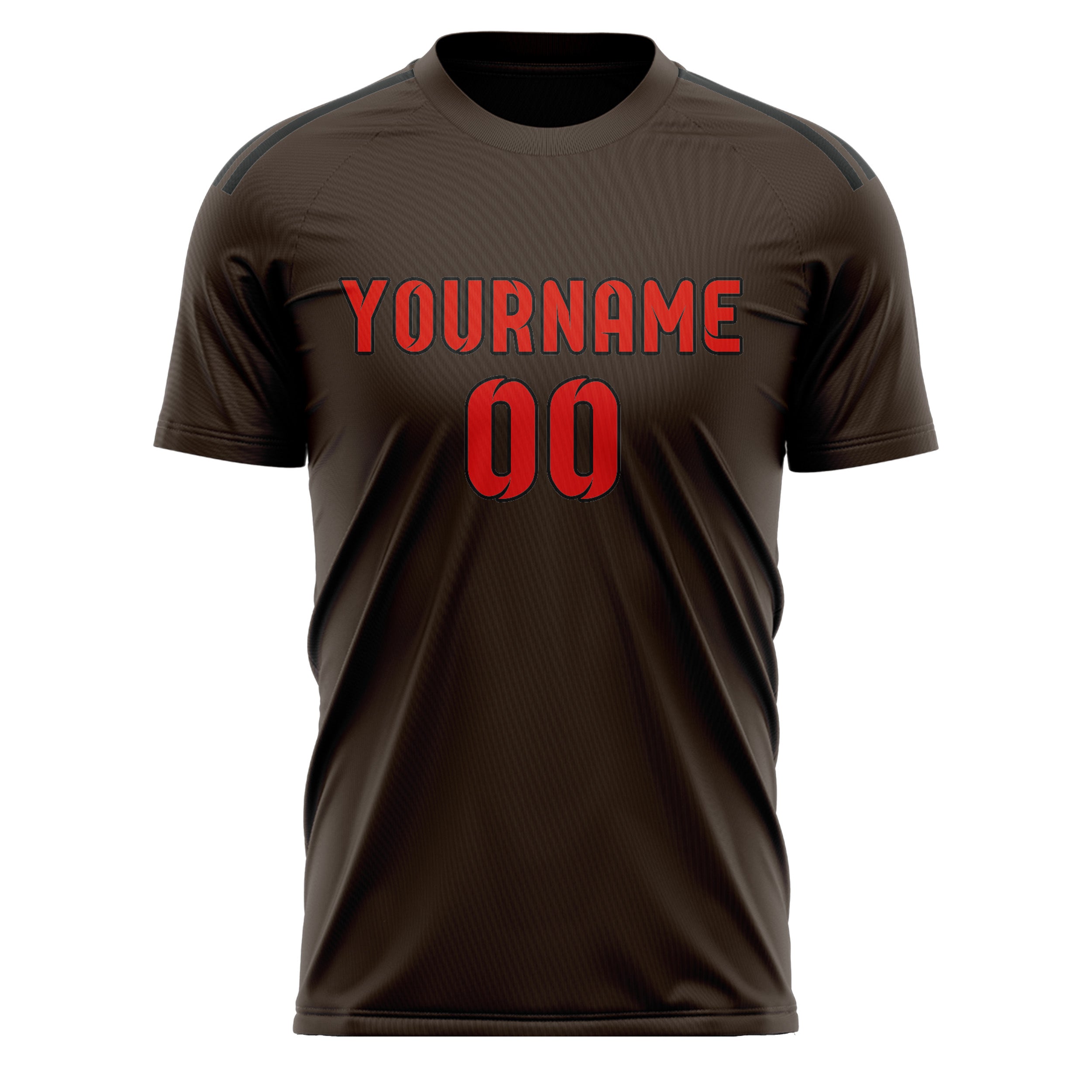 Custom Brown Orange Red Soccer Jersey