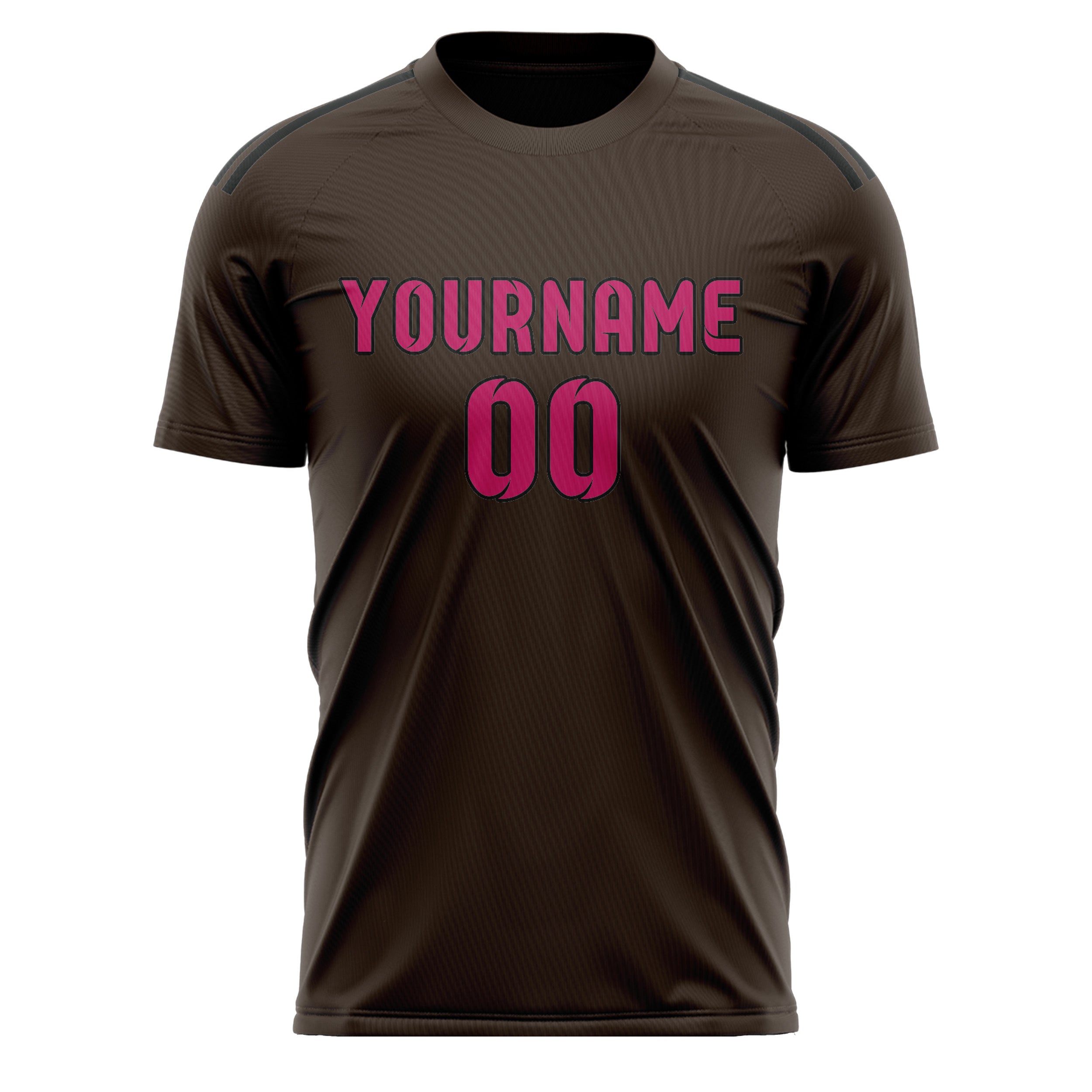 Custom Brown Pink Soccer Jersey
