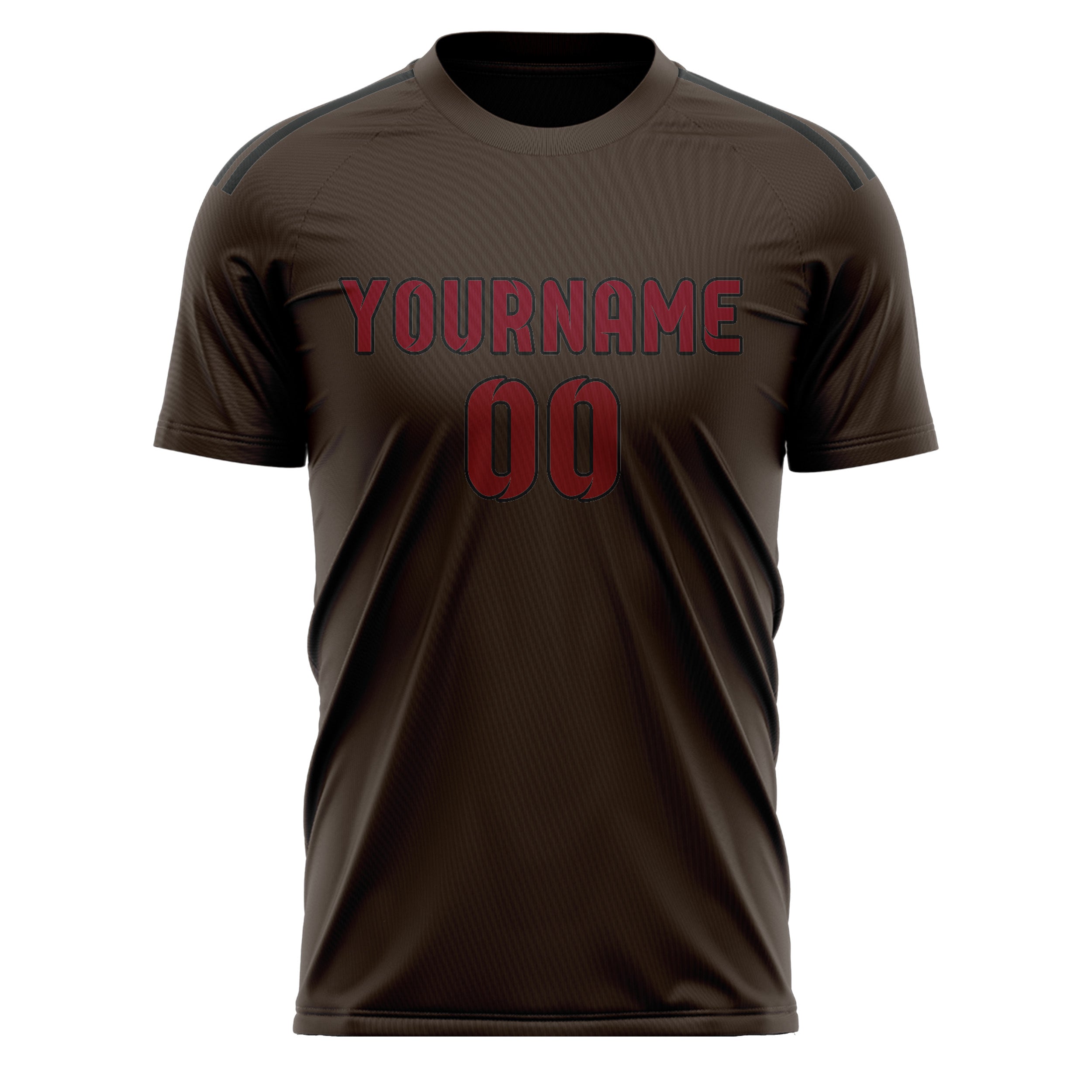 Custom Brown Crimson Red Soccer Jersey
