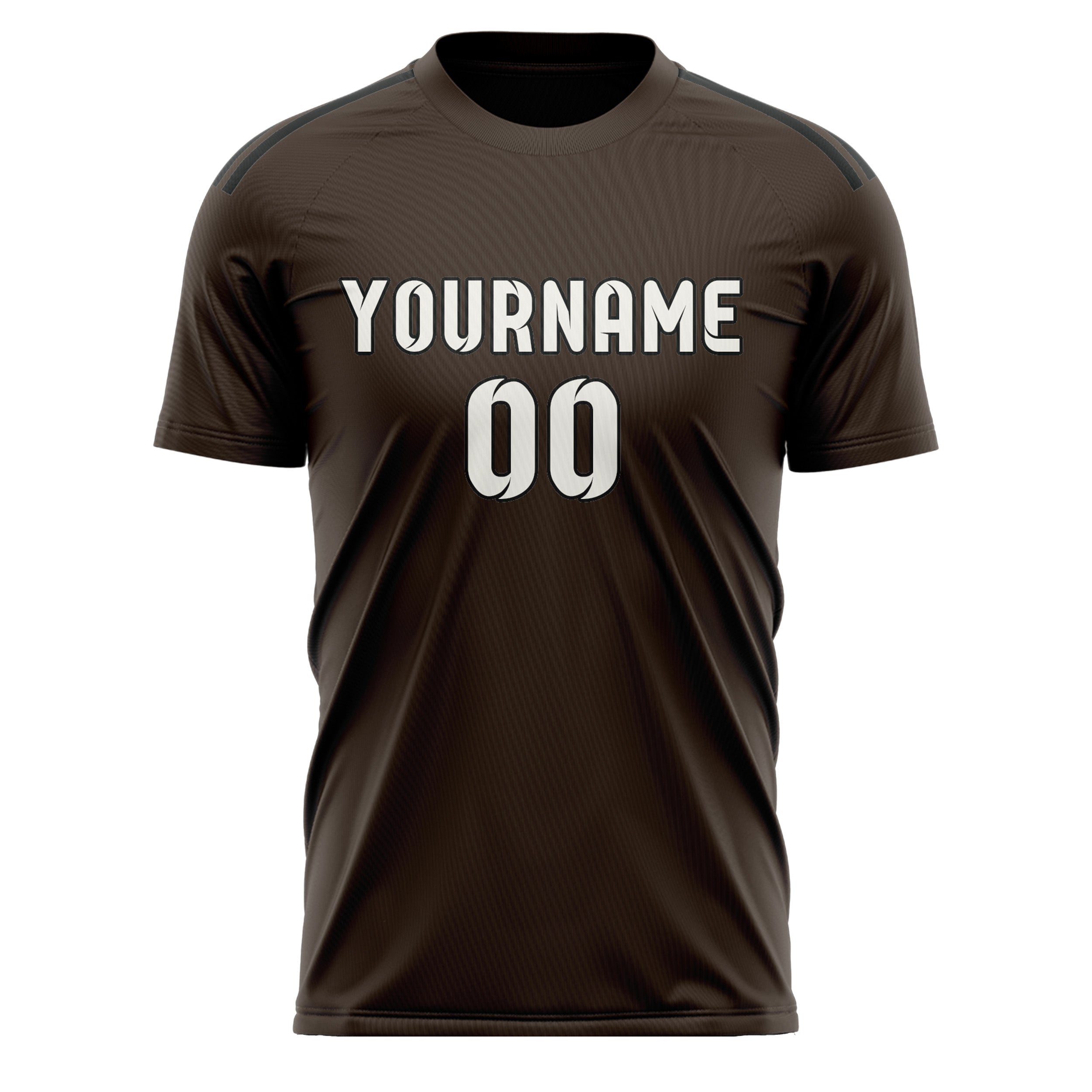 Custom Brown White Soccer Jersey