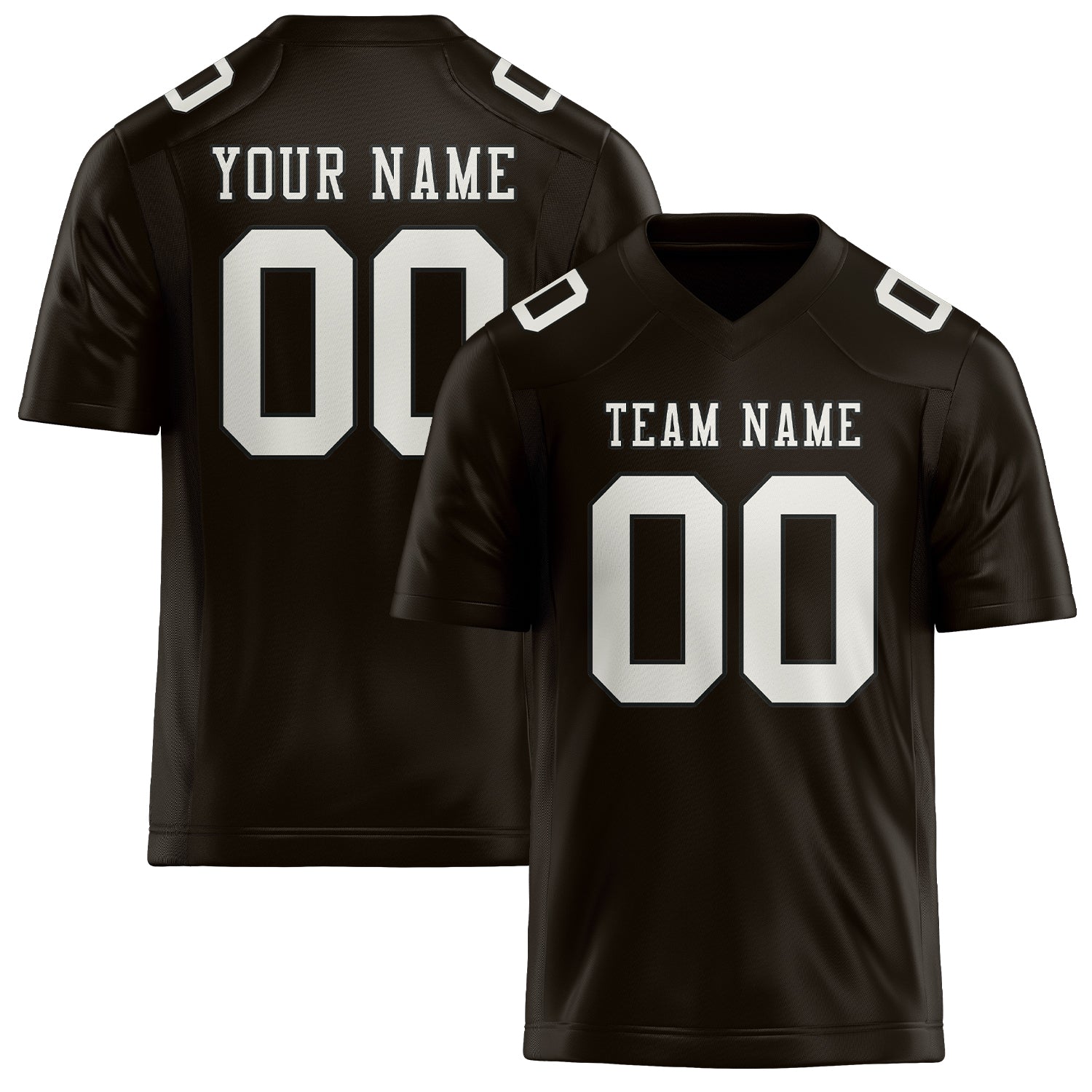 Custom Brown White Football Jersey