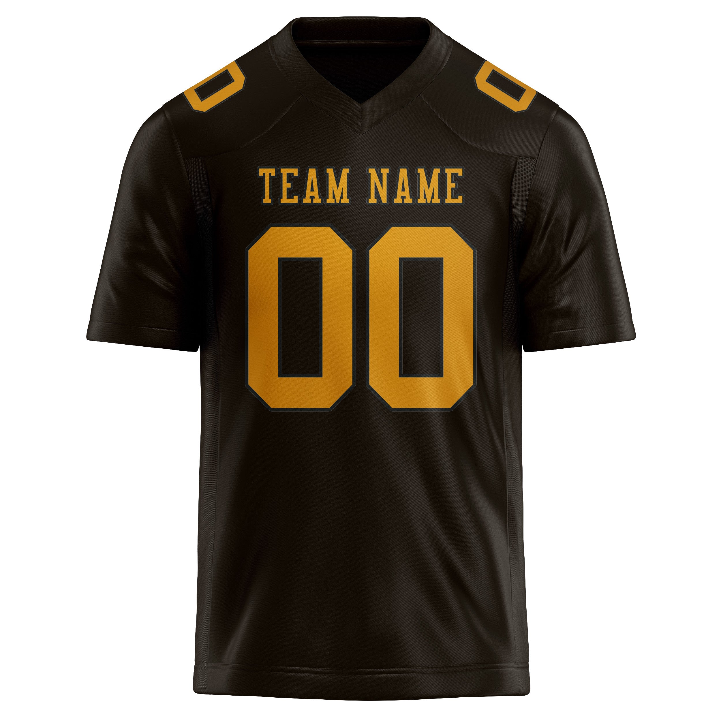 Custom Brown Yellow Football Jersey