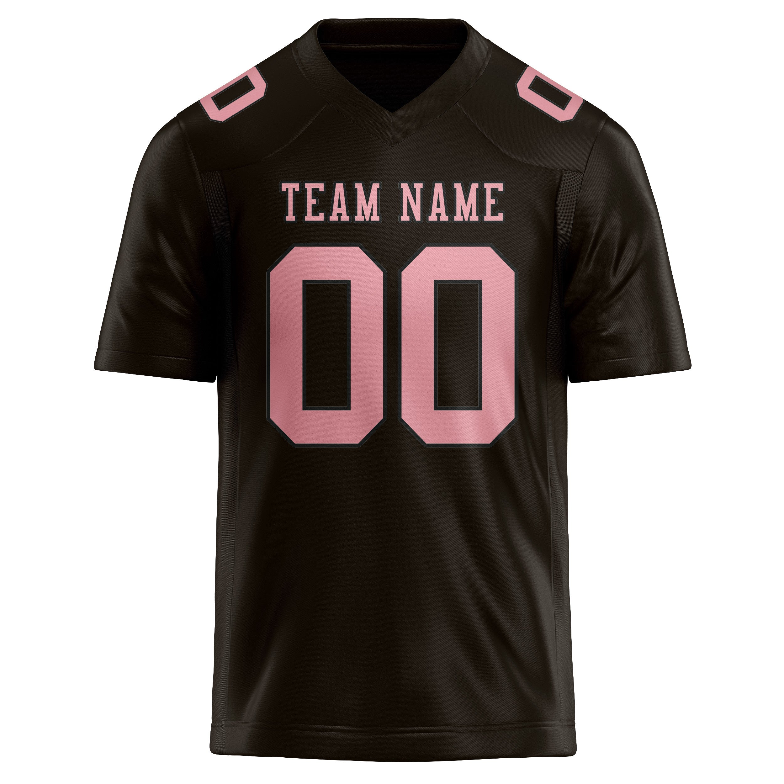 Custom Brown Light Pink Football Jersey