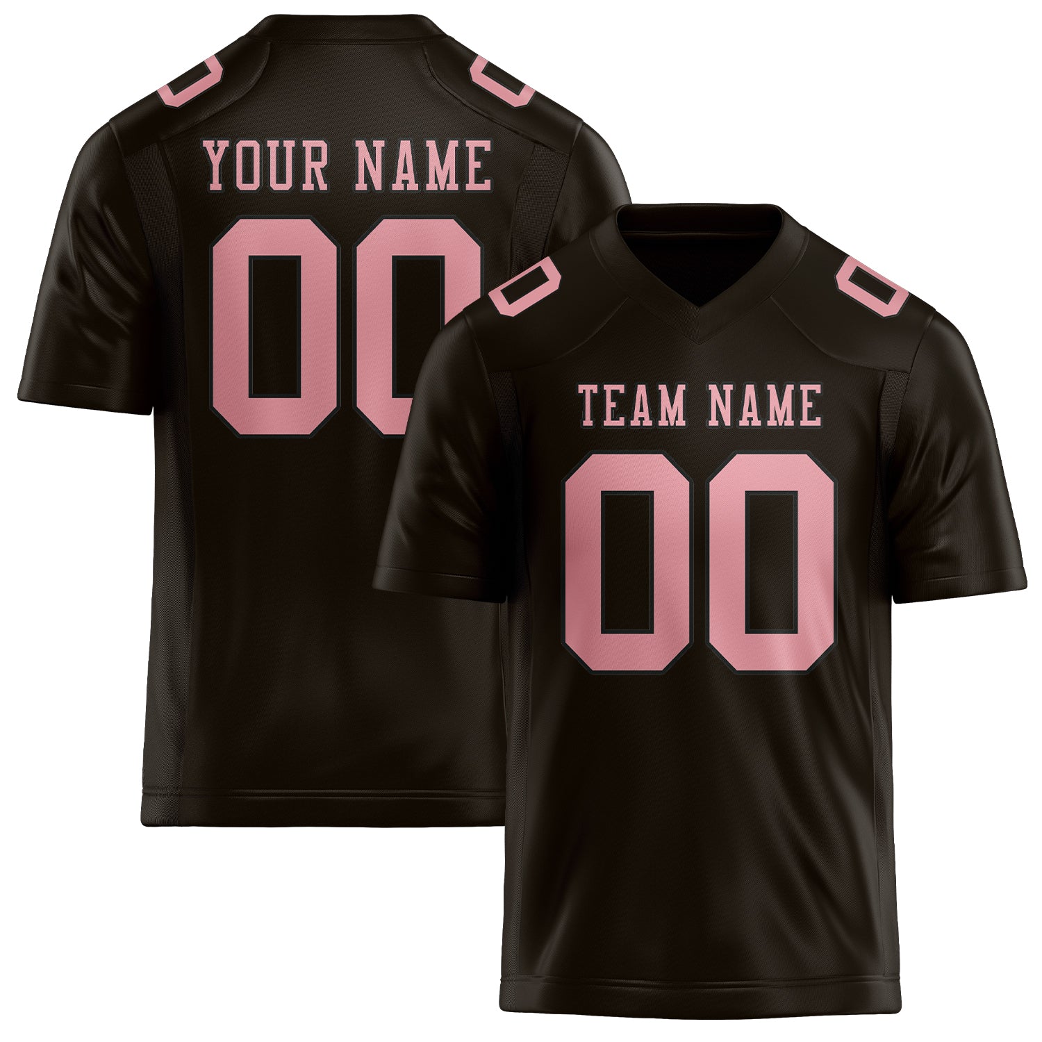 Custom Brown Light Pink Football Jersey