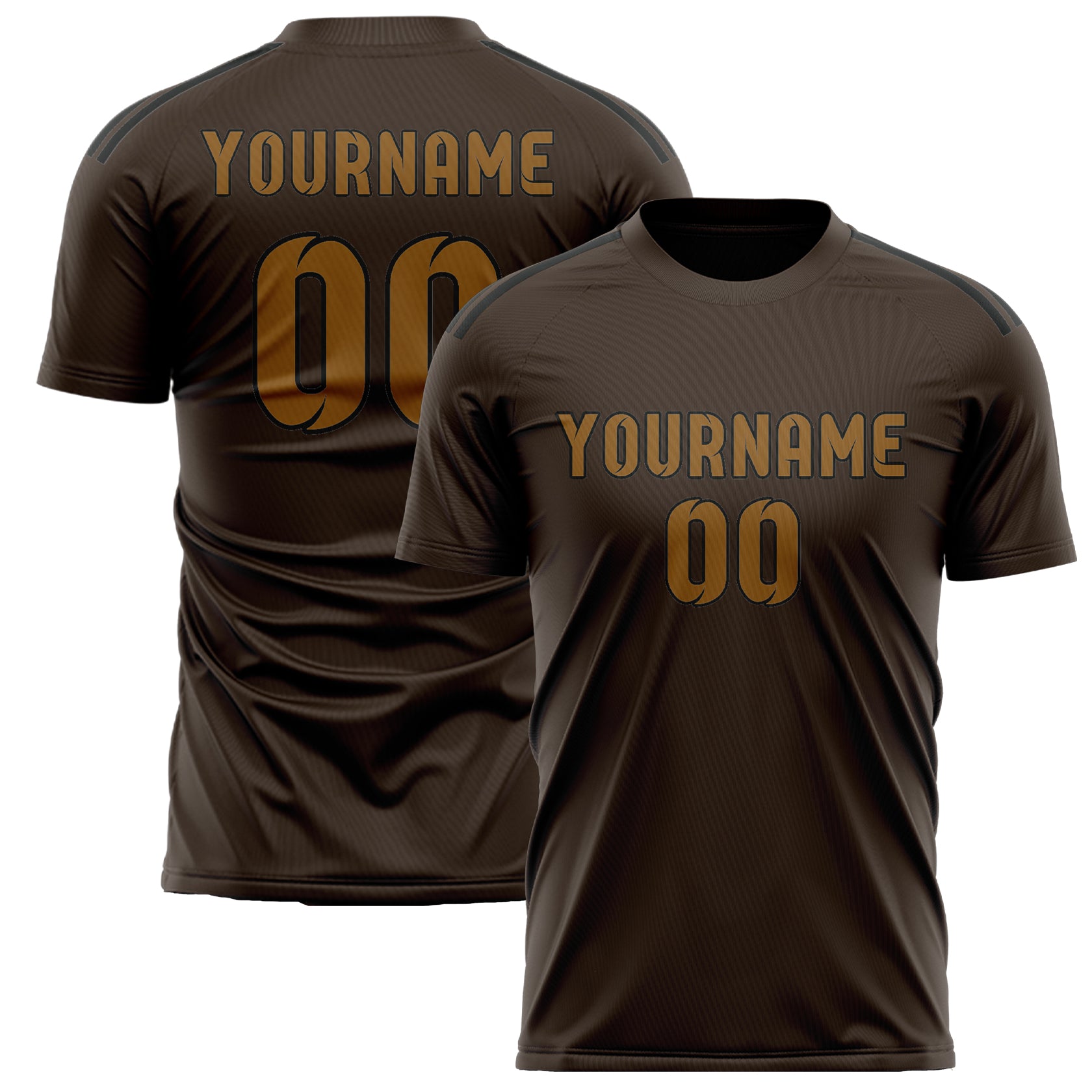 Custom Brown Khaki Soccer Jersey