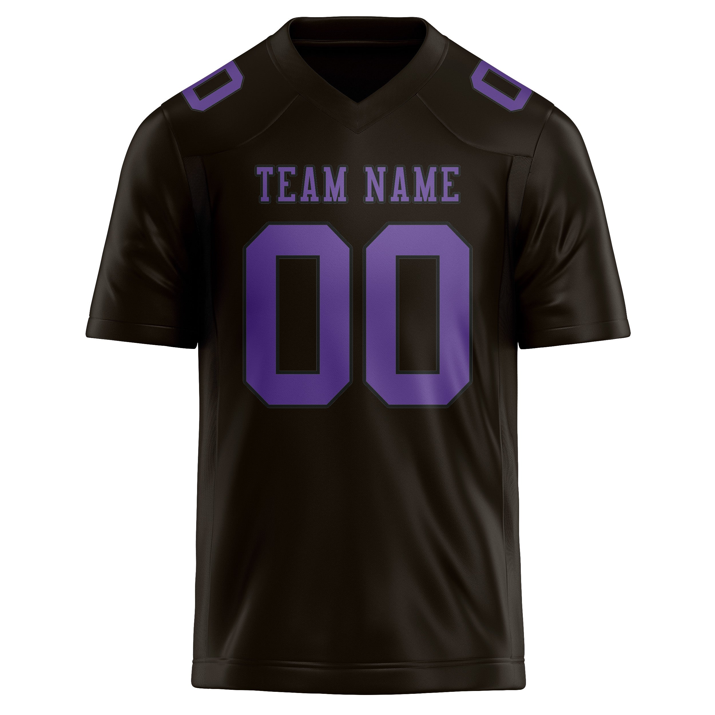 Custom Brown Light Purple Football Jersey