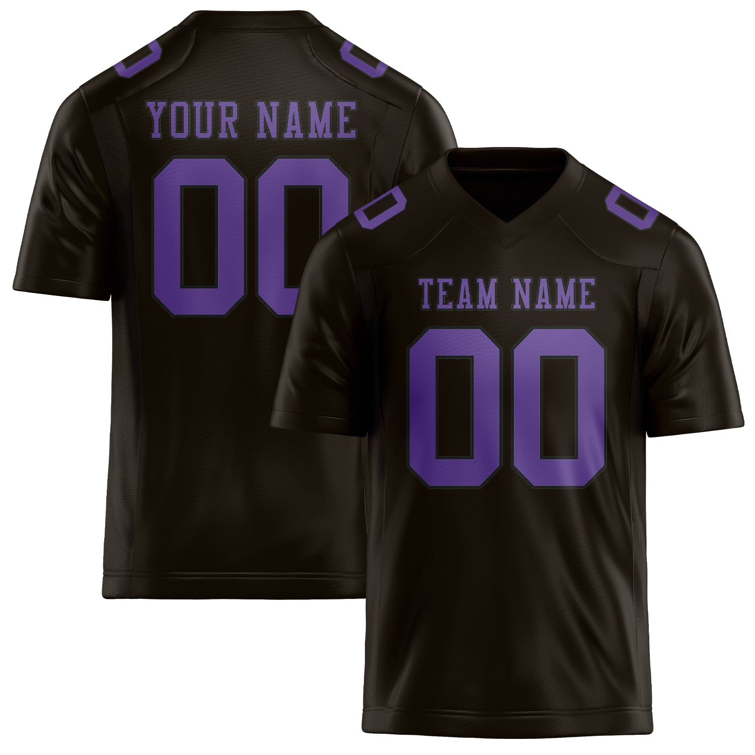 Custom Brown Light Purple Football Jersey