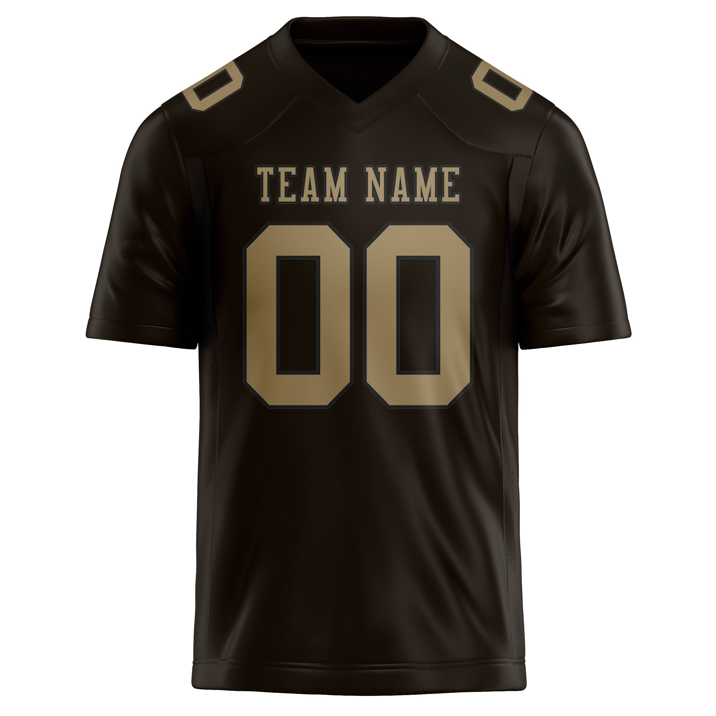 Custom Brown Light Khaki Football Jersey