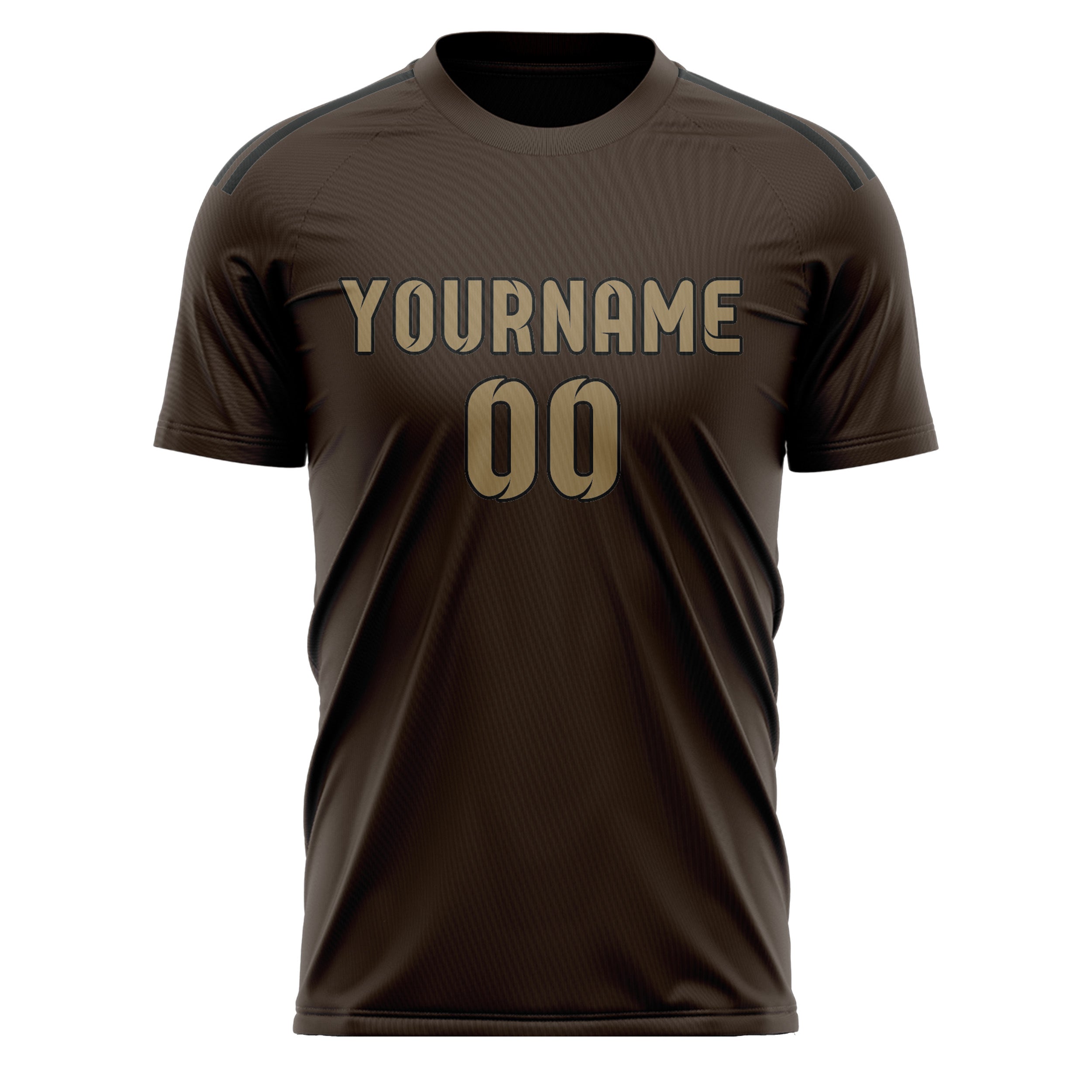 Custom Brown Light Khaki Soccer Jersey