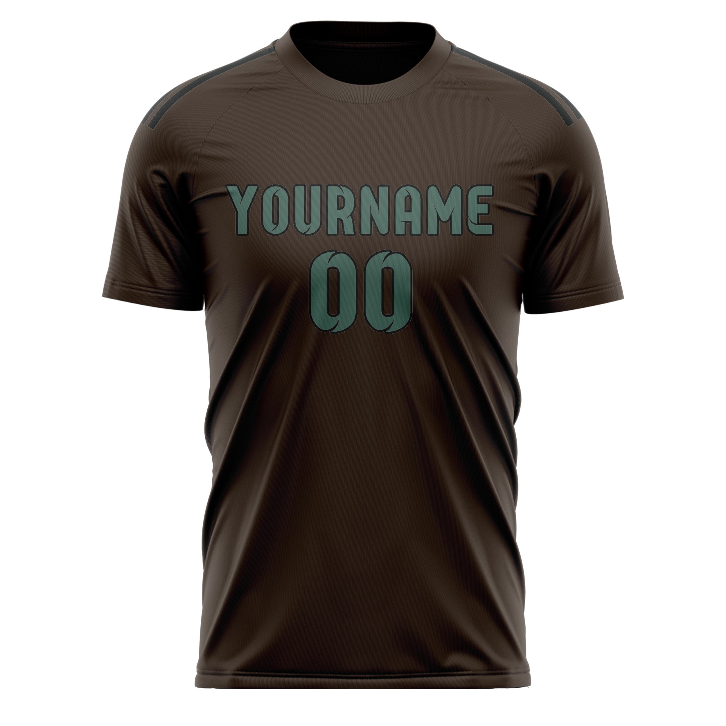 Custom Brown Blue Green Soccer Jersey
