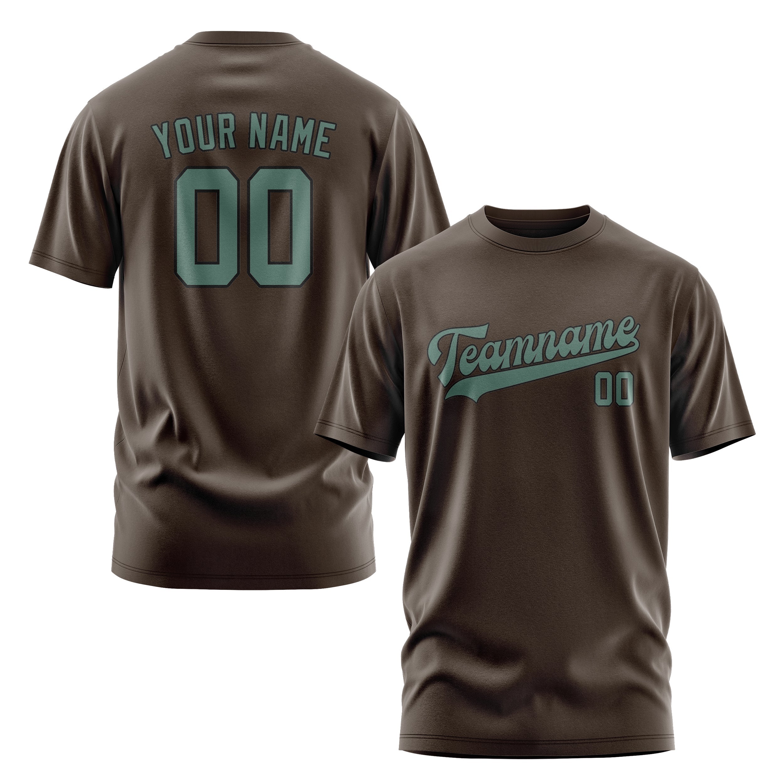 Custom Brown Blue Green T-Shirt