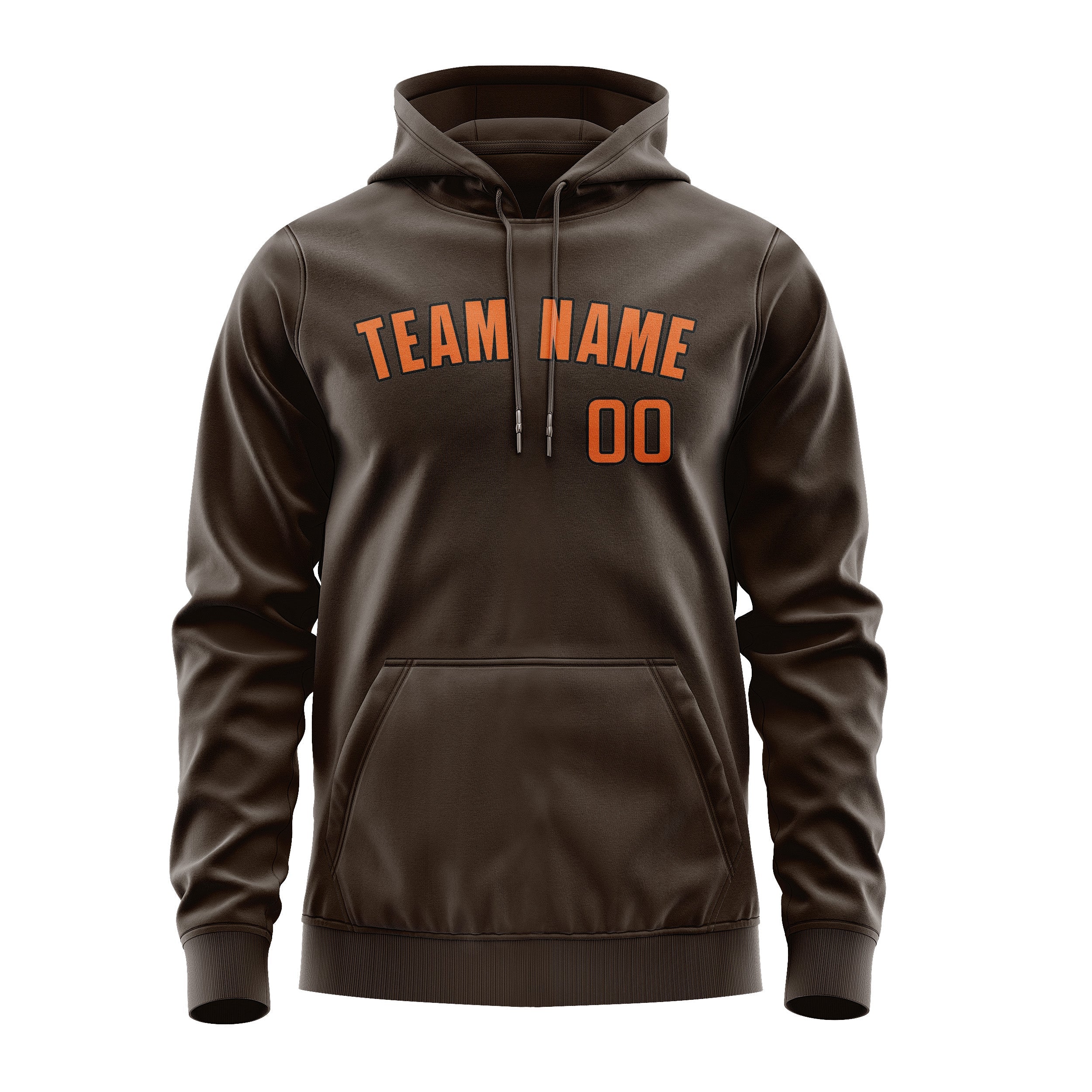 Custom Brown Orange Hoodie