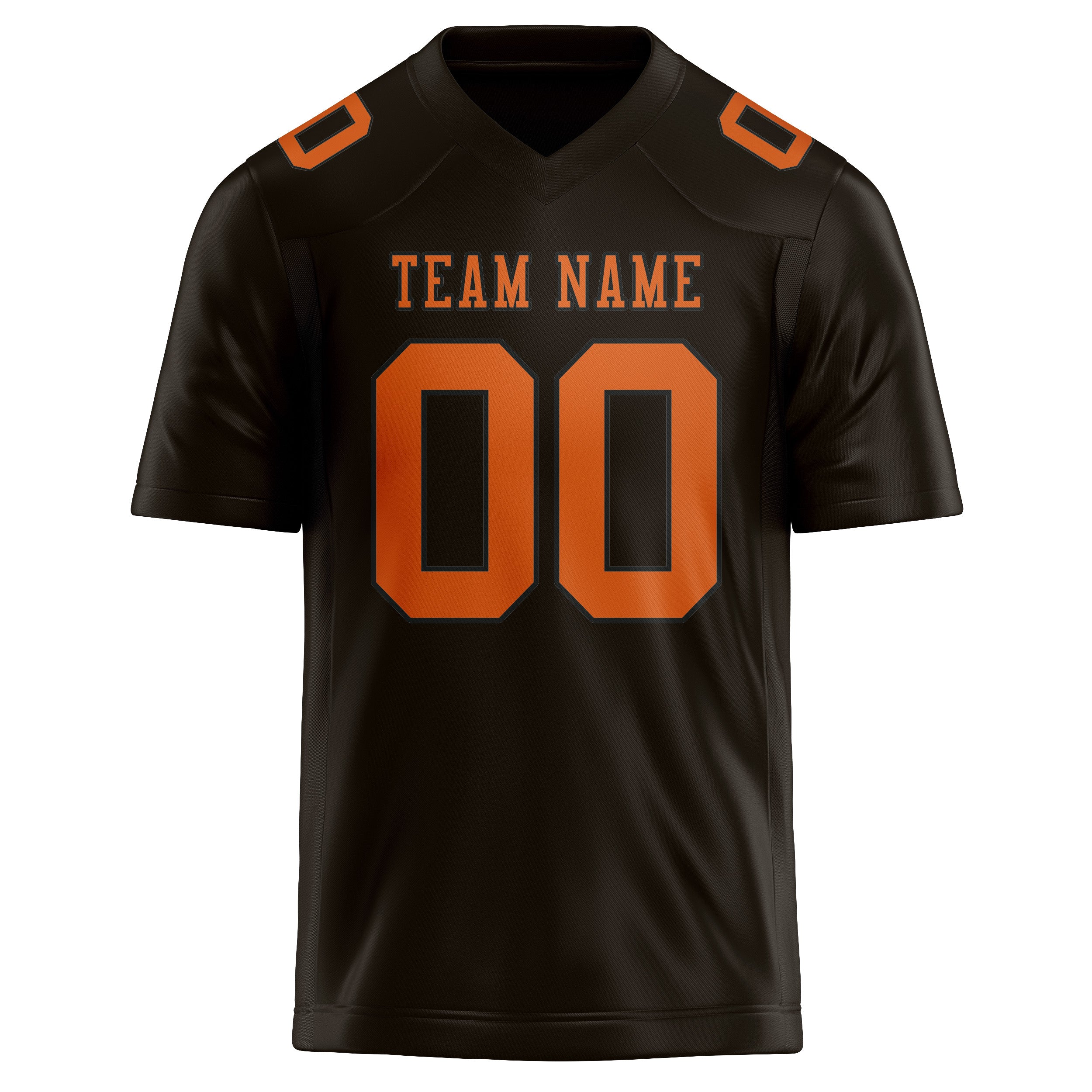 Custom Brown Orange Football Jersey