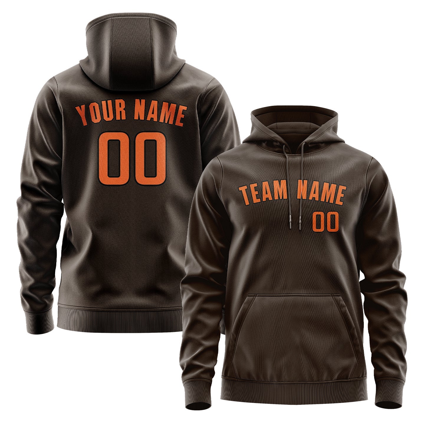 Custom Brown Orange Hoodie