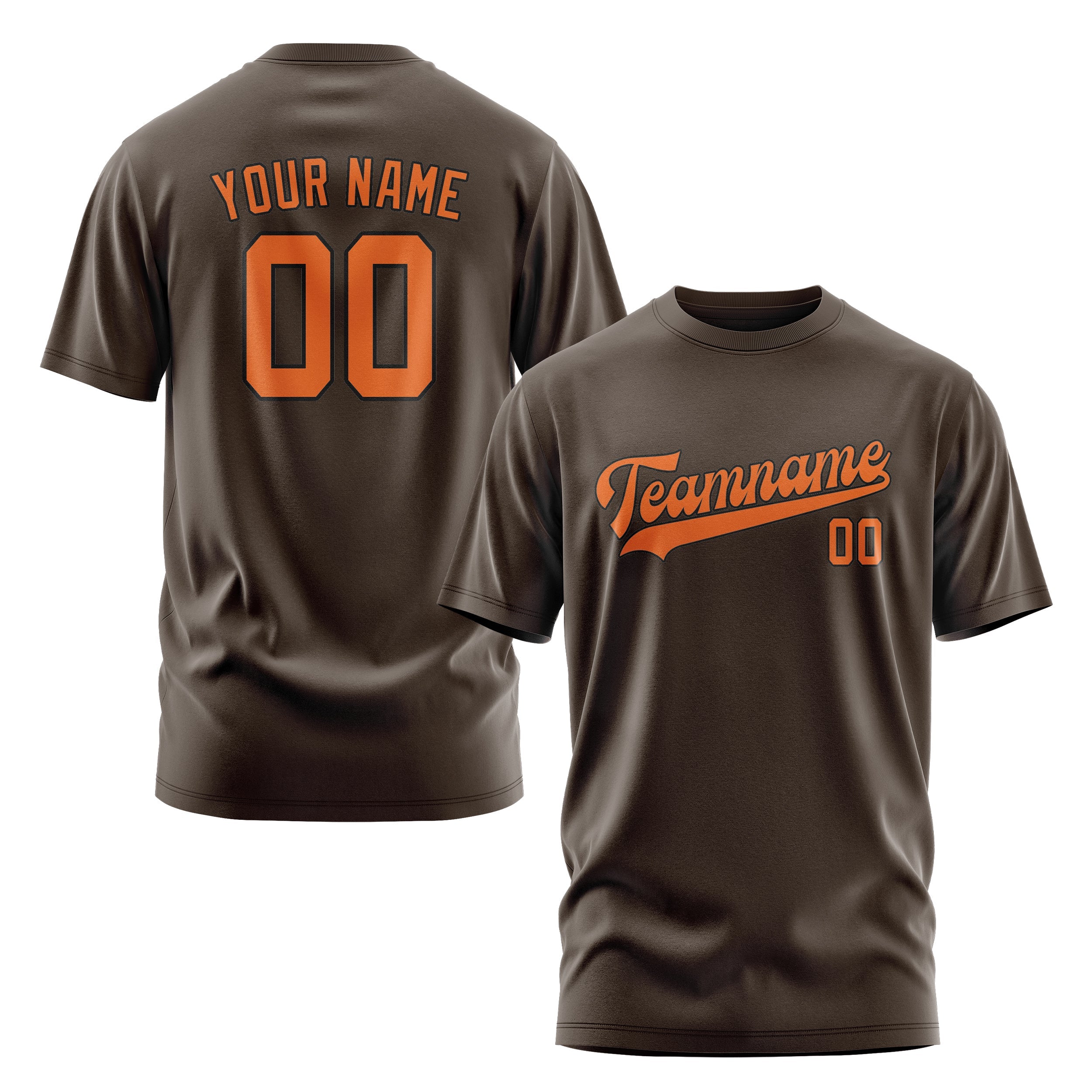 Custom Brown Orange T-Shirt