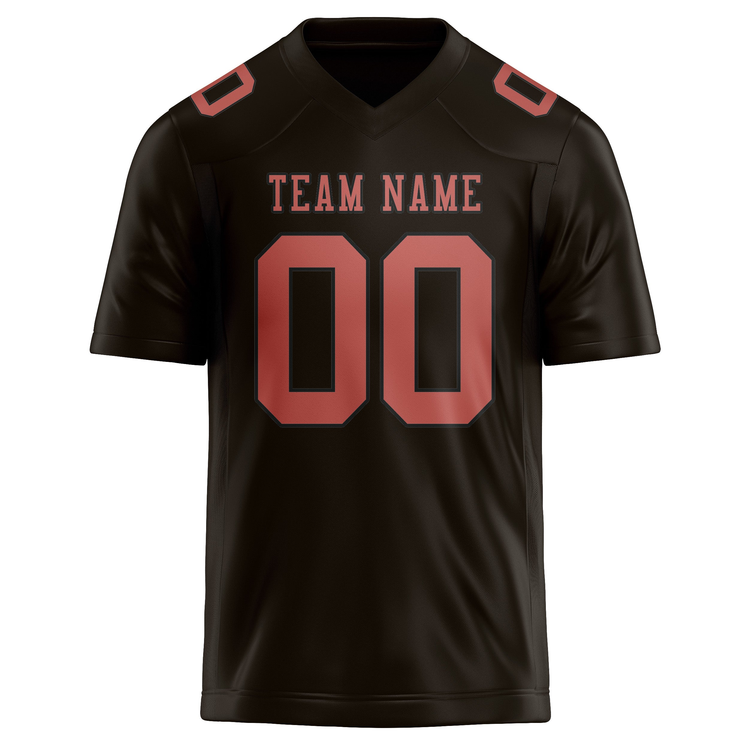 Custom Brown Copper Rose Football Jersey