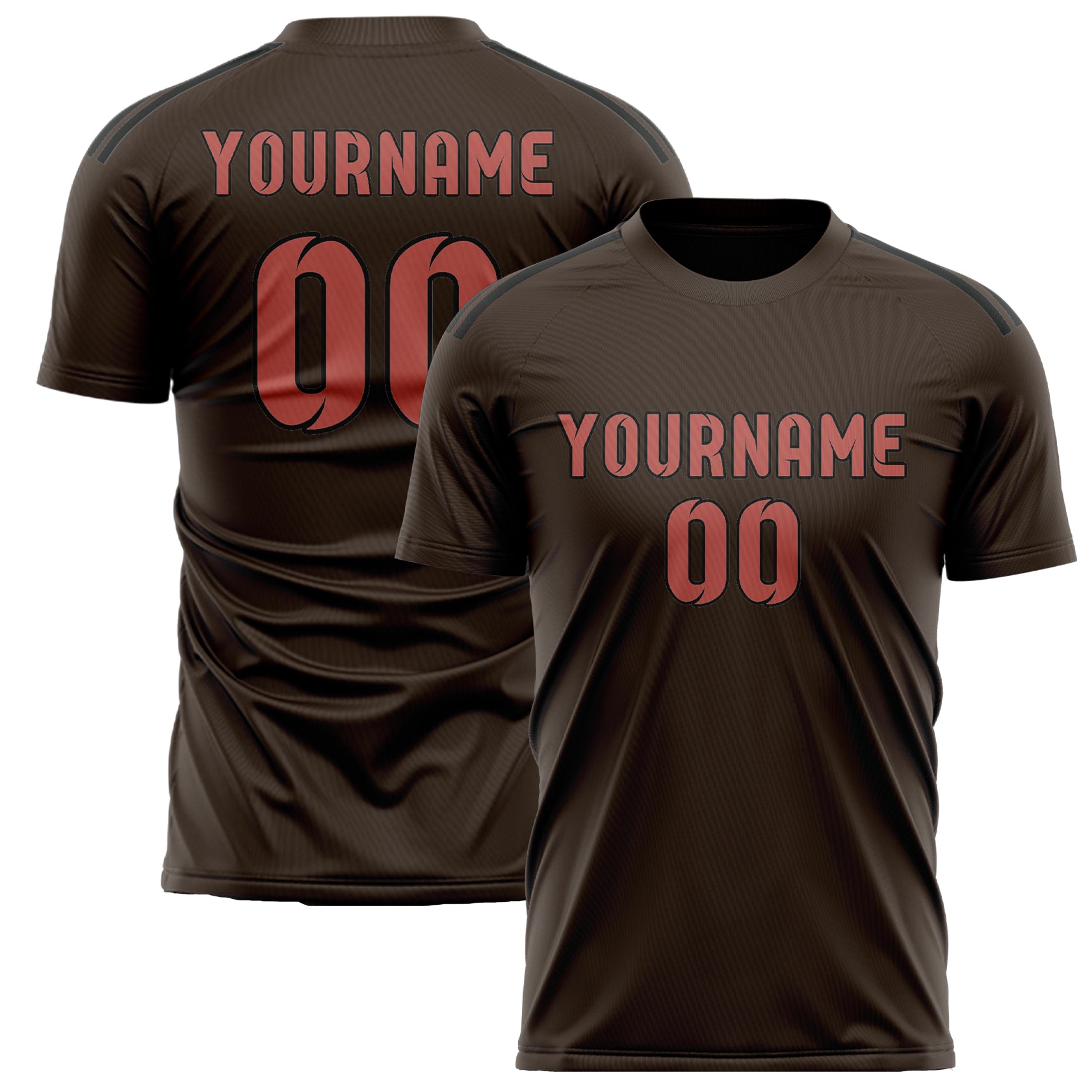 Custom Brown Copper Rose Soccer Jersey