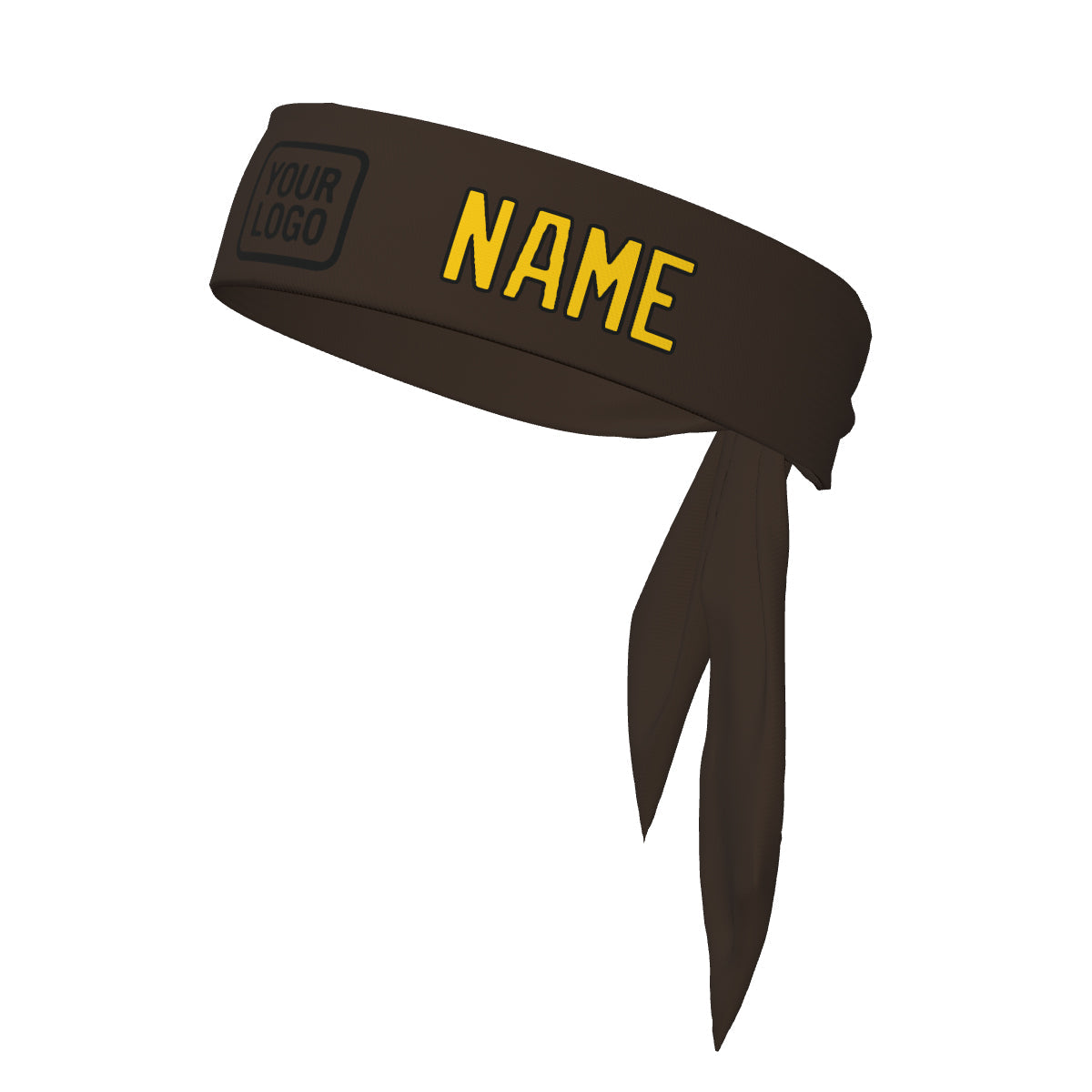 Custom Brown Gold Headband