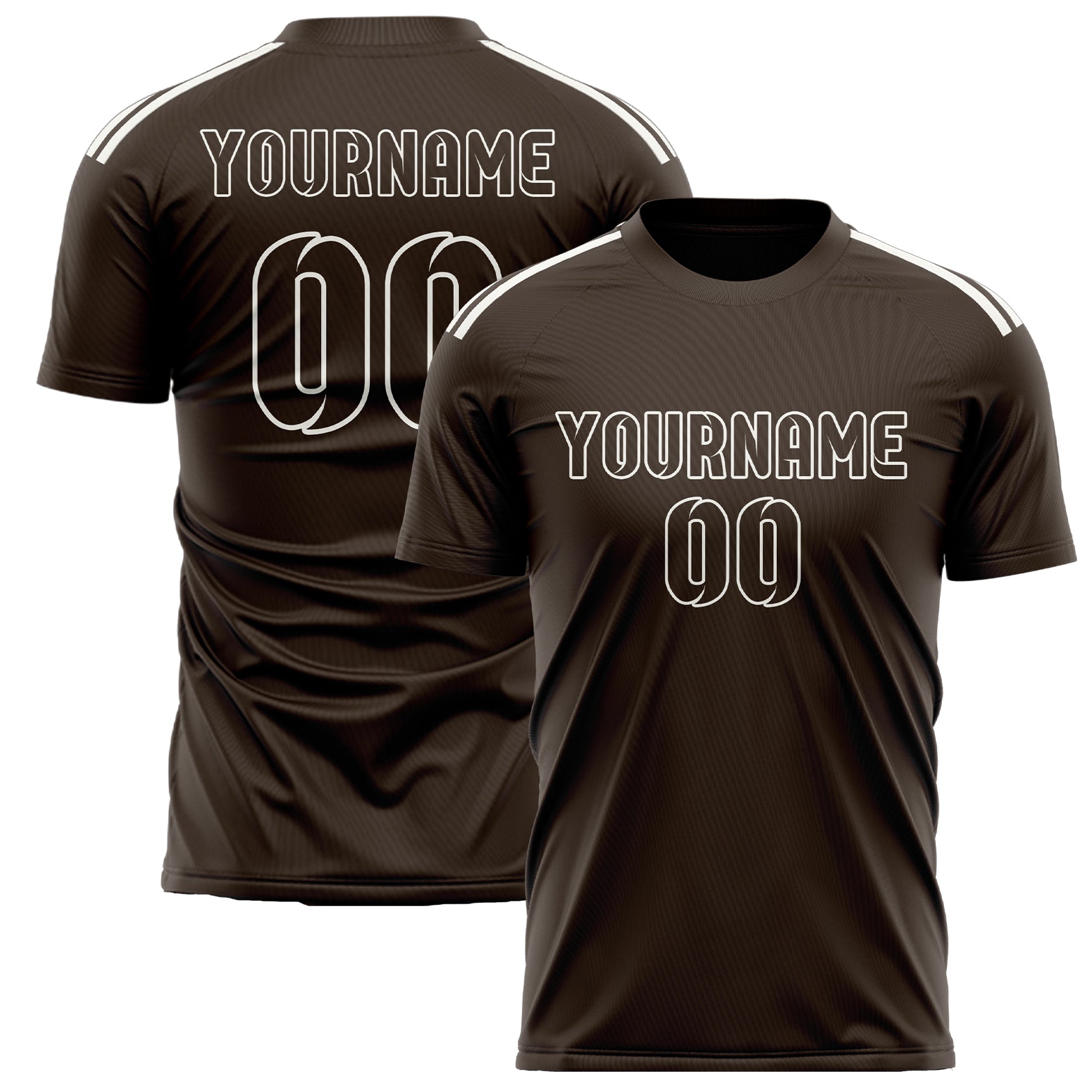 Custom Brown Brown Soccer Jersey